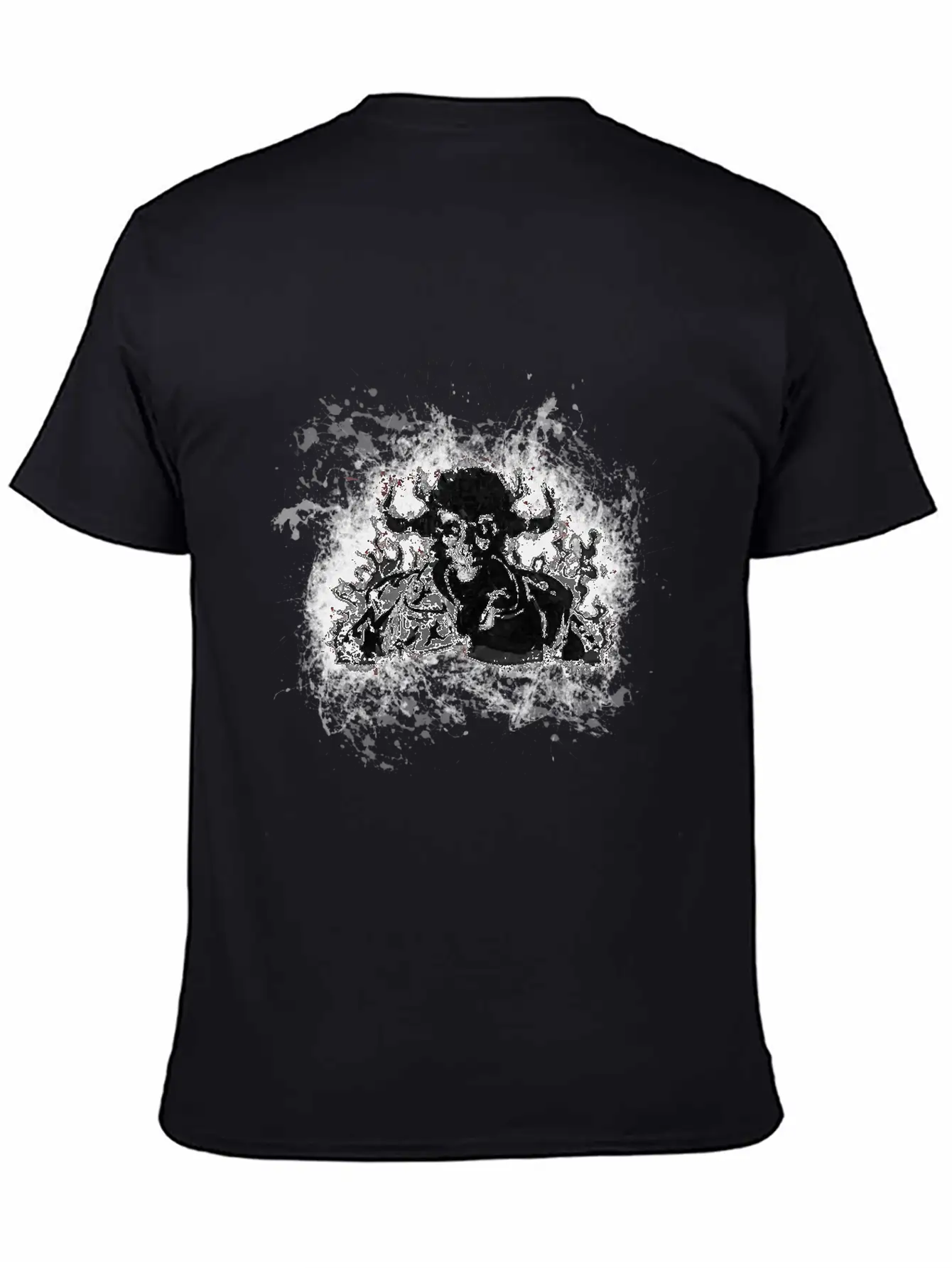 Devil Gothic Monster Paint Splatter Art Classic Cotton Tee – Unisex Comfort For Any Season