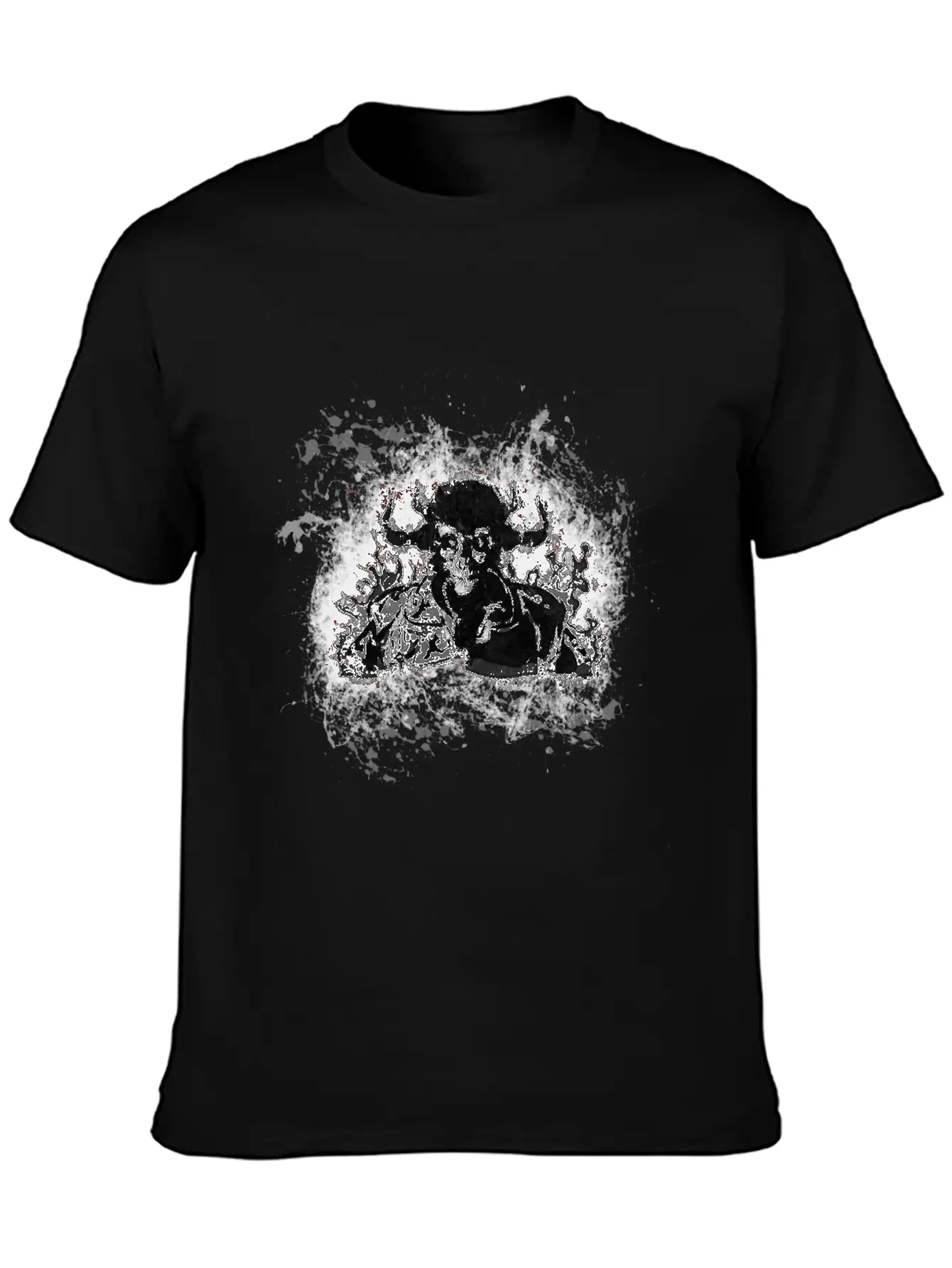 Devil Gothic Monster Paint Splatter Art Classic Cotton Tee – Unisex Comfort For Any Season