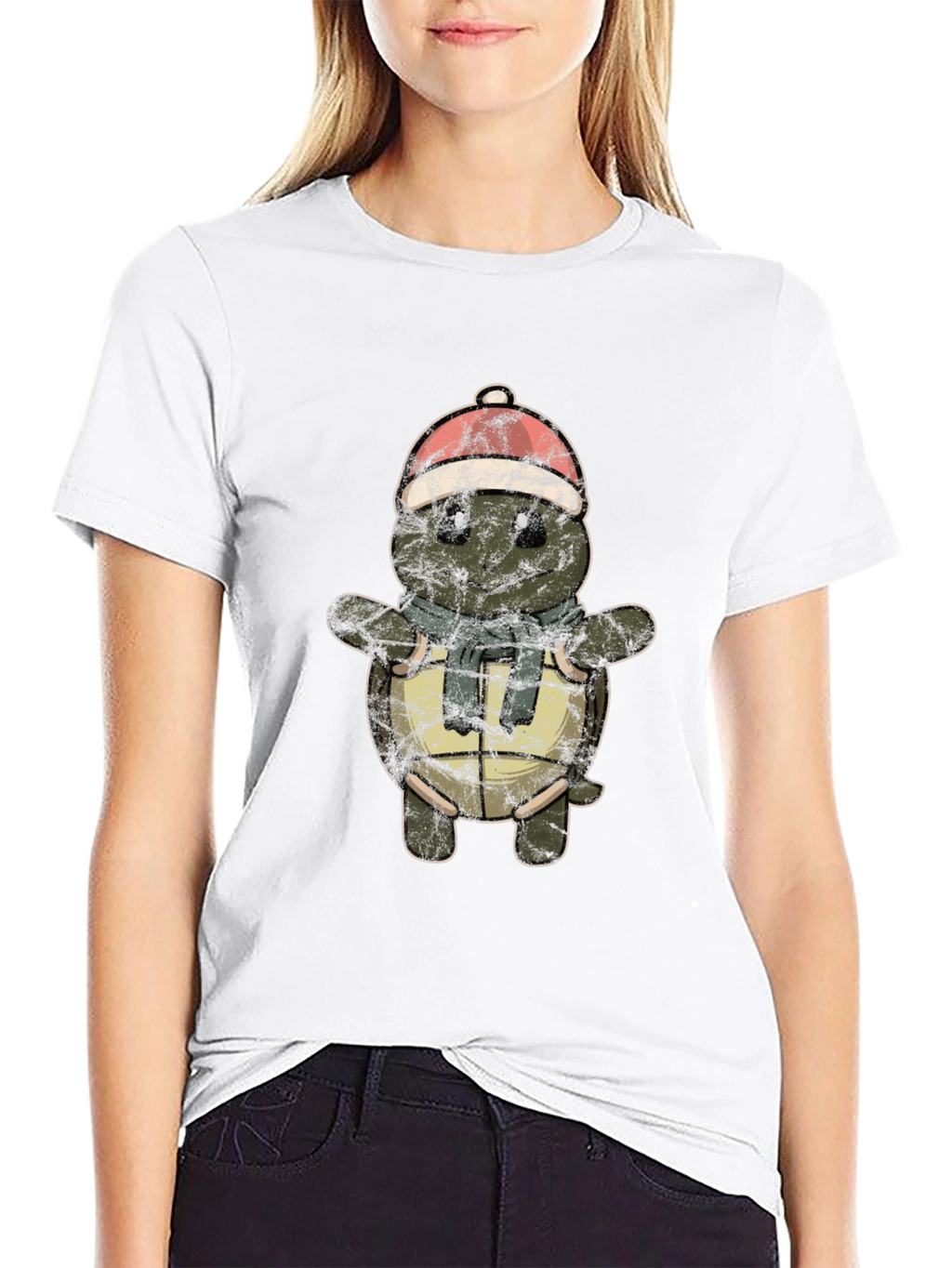 Winter Turtle Graphic T-Shirt