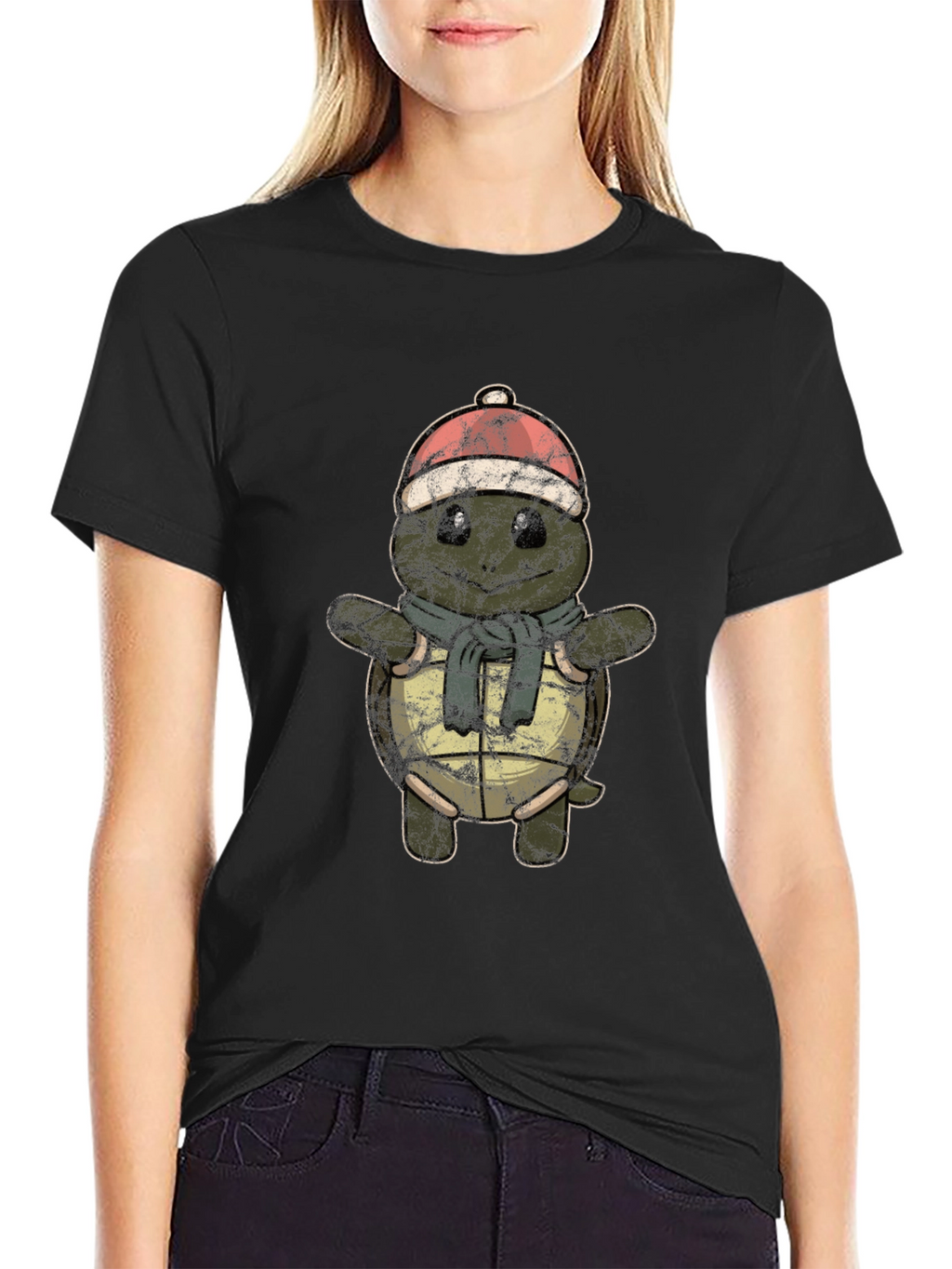 Winter Turtle Graphic T-Shirt