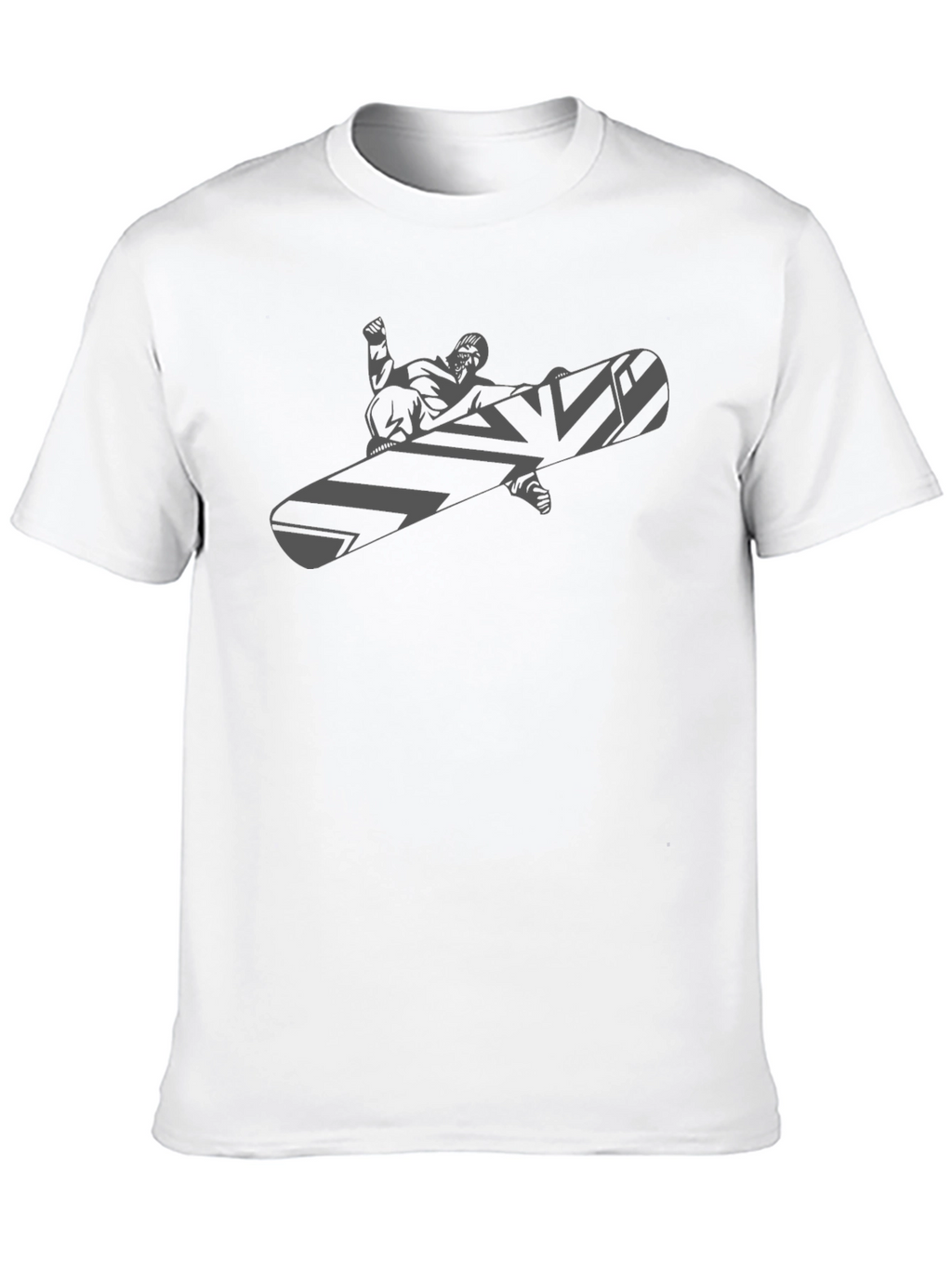 Mens Black Snowboard Graphic Tee