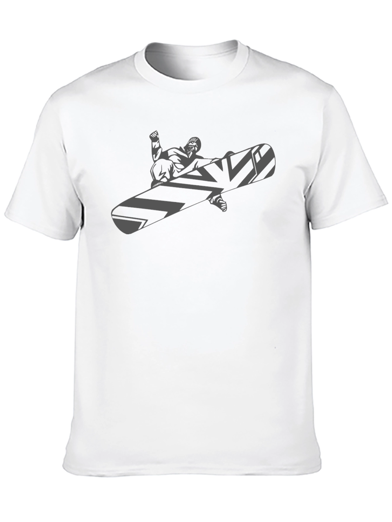 Mens Black Snowboard Graphic Tee