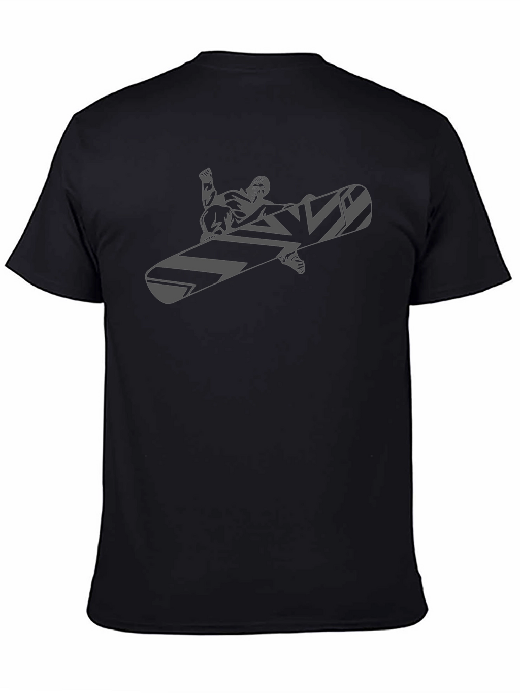 Mens Black Snowboard Graphic Tee