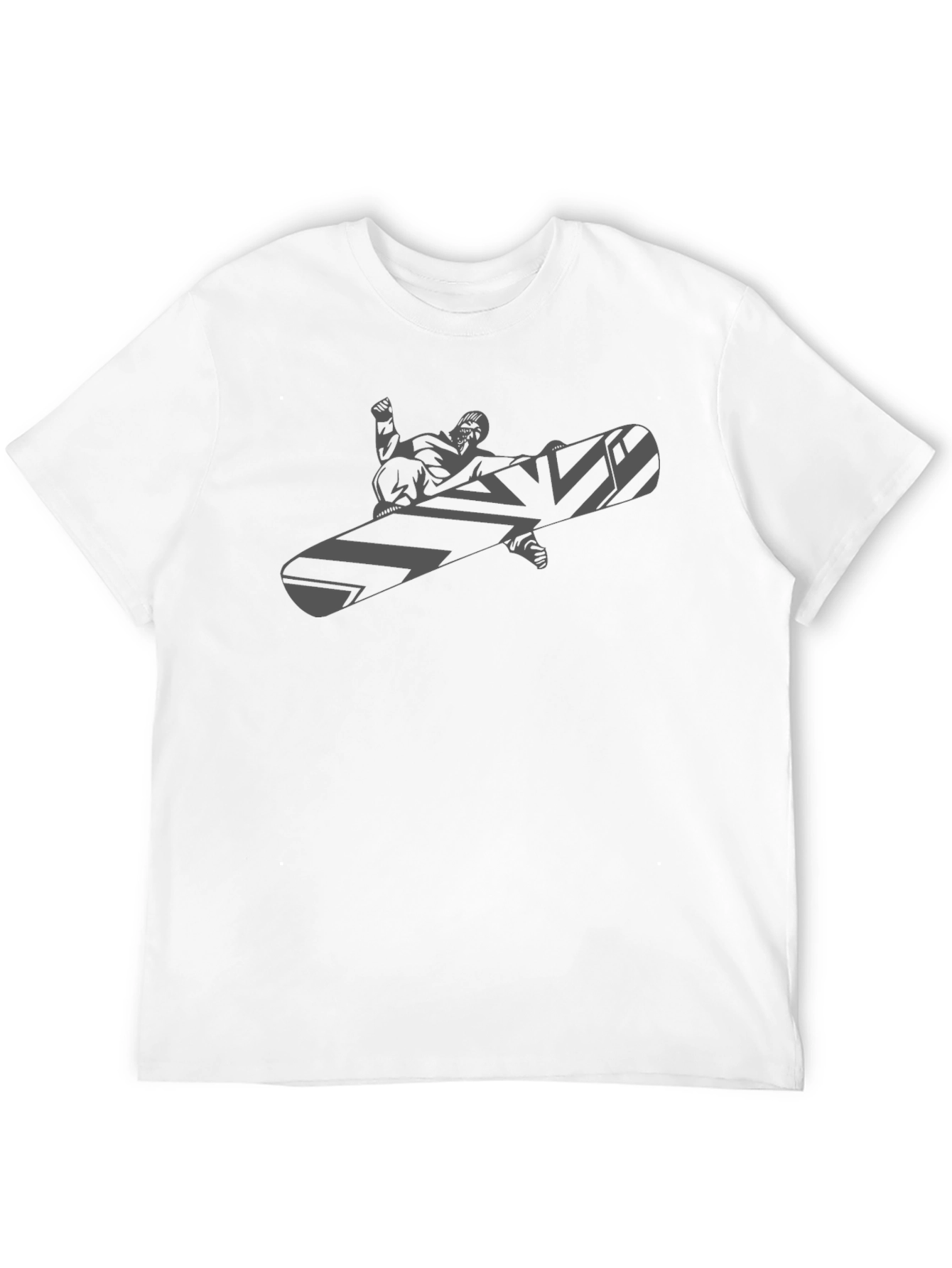 Mens Black Snowboard Graphic Tee