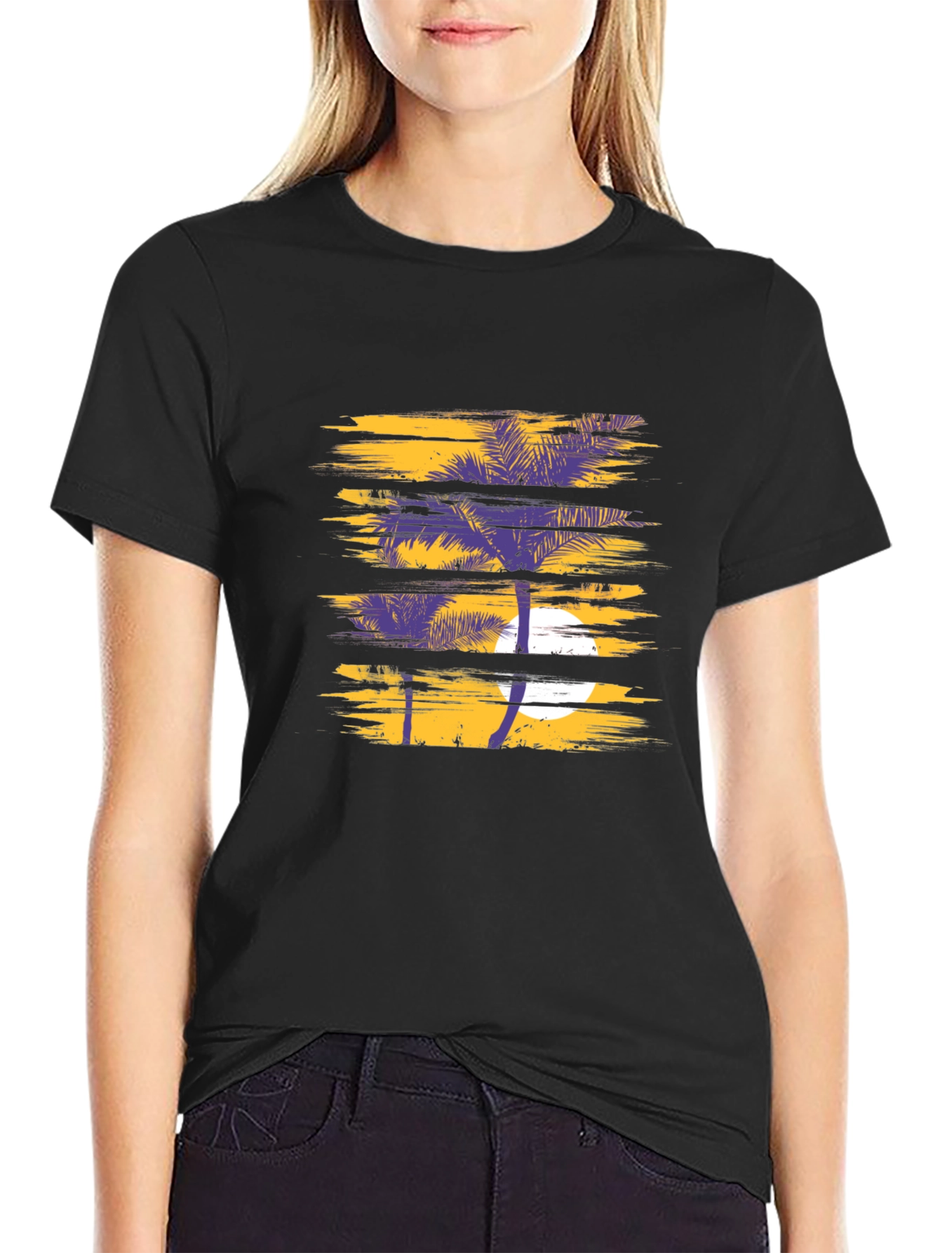 Tropical Sunset T-Shirt - Palm Tree Graphic Tee