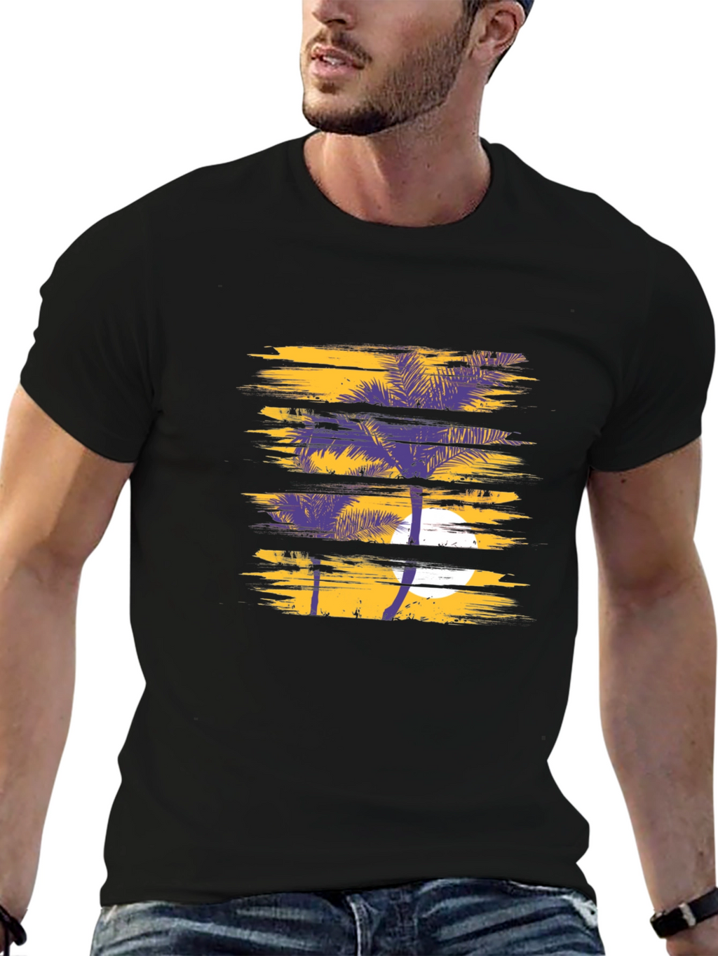 Tropical Sunset T-Shirt - Palm Tree Graphic Tee