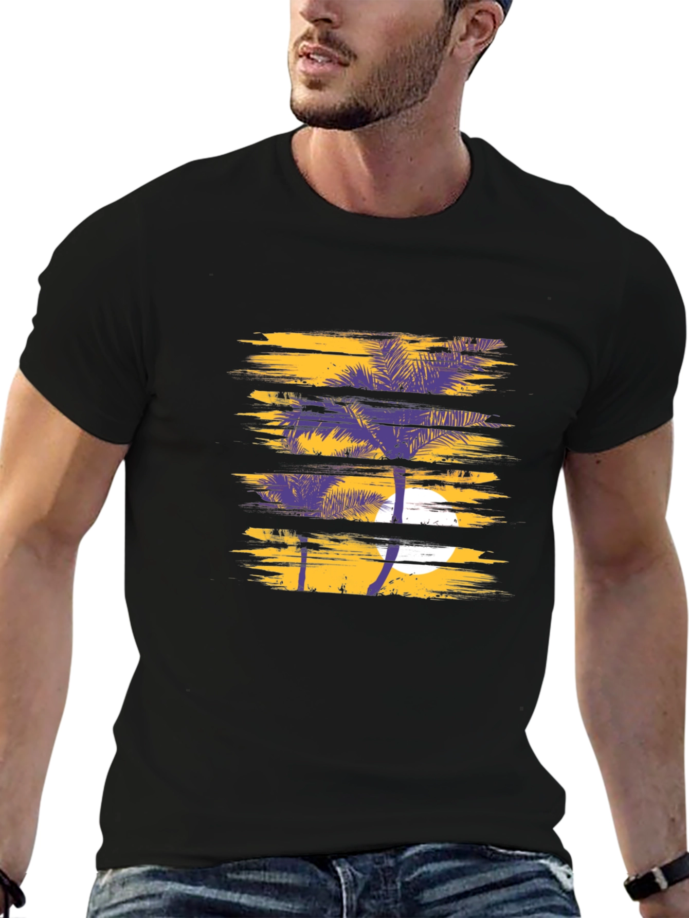 Tropical Sunset T-Shirt - Palm Tree Graphic Tee