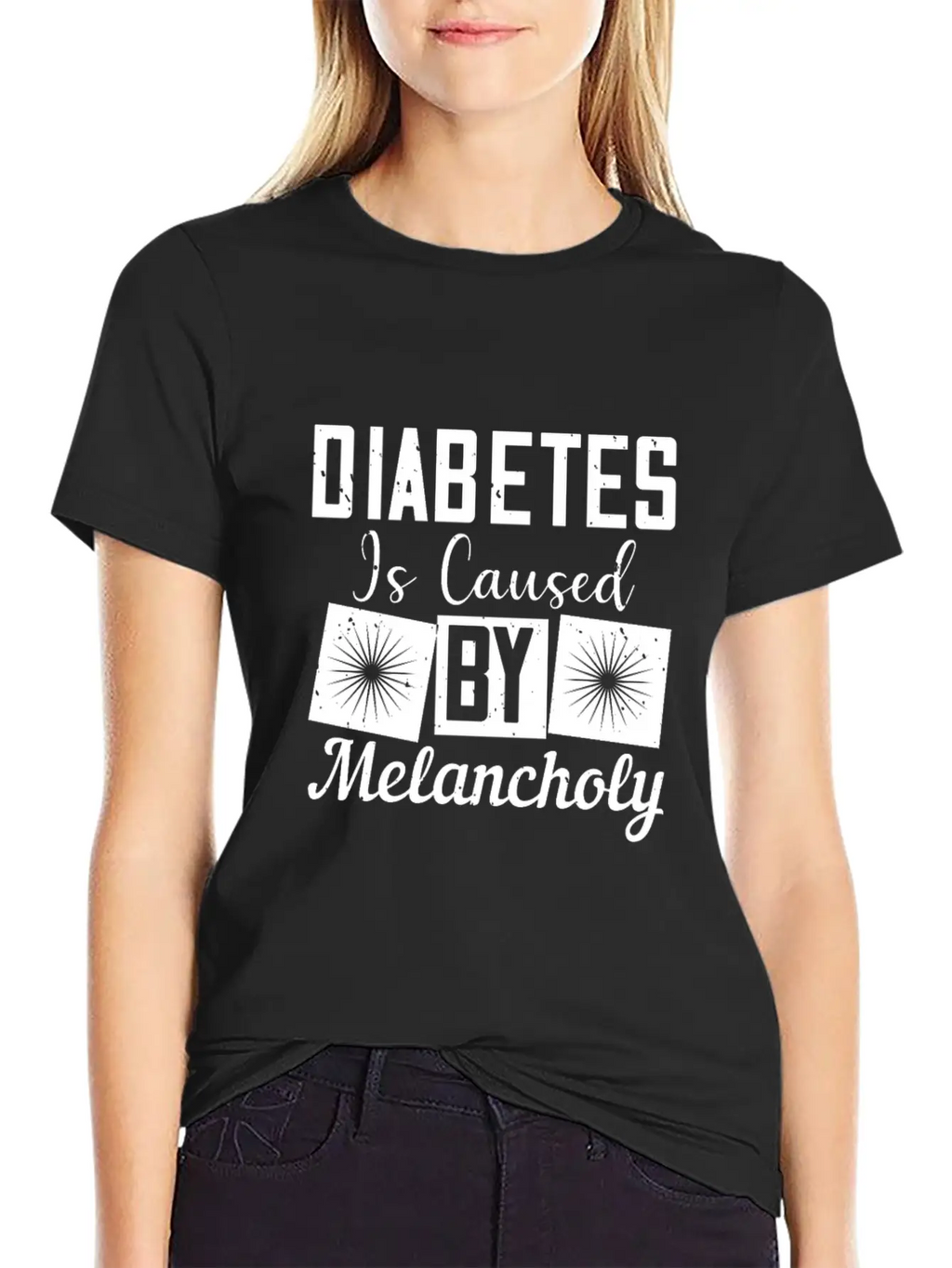Diabetes Is Caused By Melancholy Essential Cotton Tee For Daily Outfits – Unisex Style
