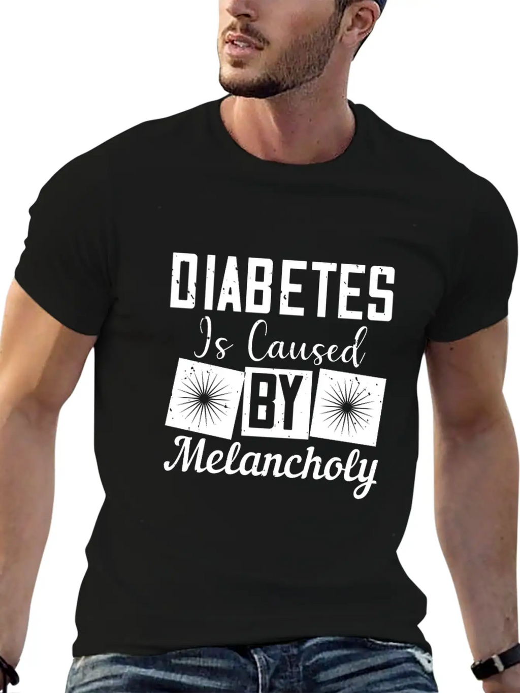 Diabetes Is Caused By Melancholy Essential Cotton Tee For Daily Outfits – Unisex Style