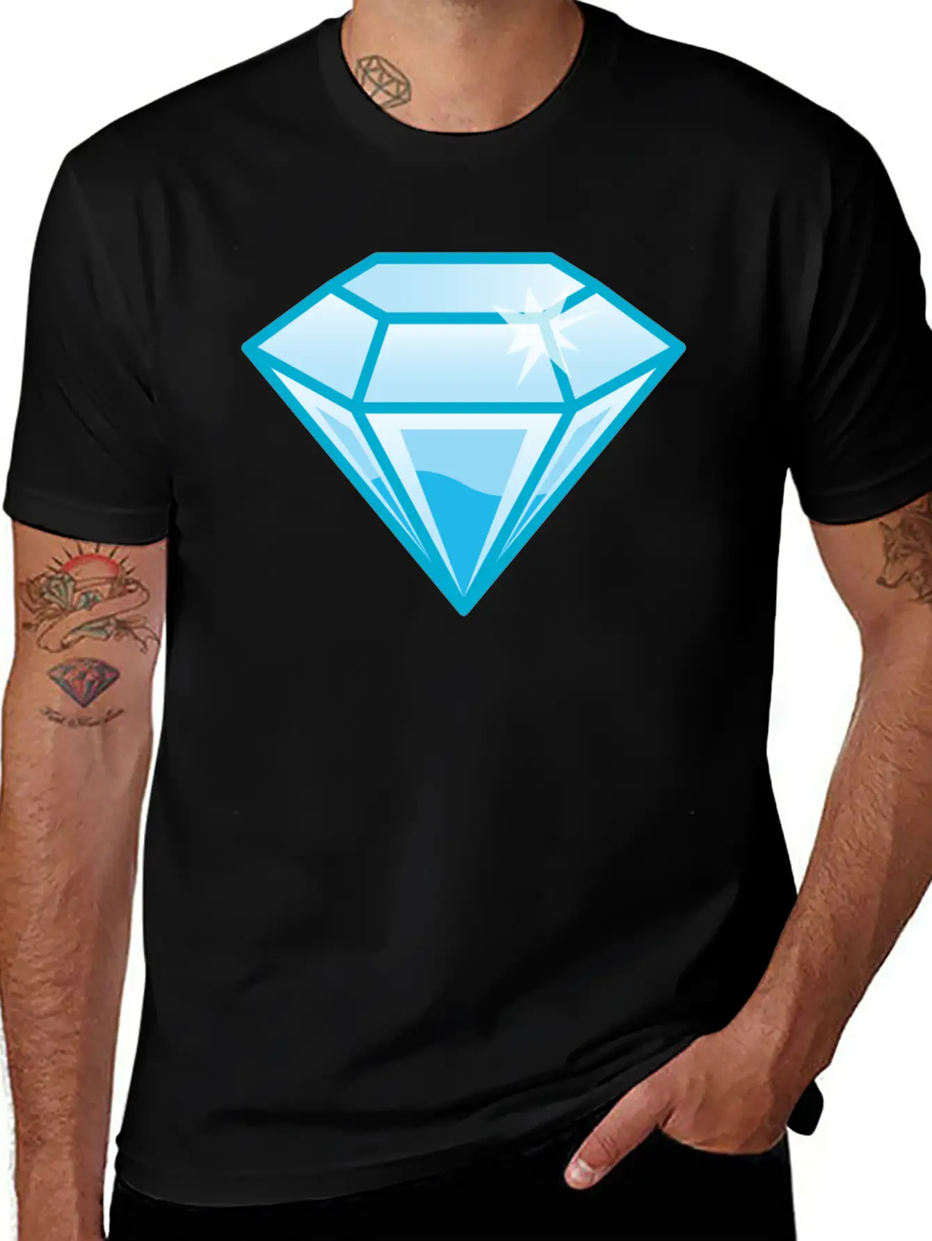 Diamond Breathable Soft Cotton T-Shirt – Timeless Casual Look