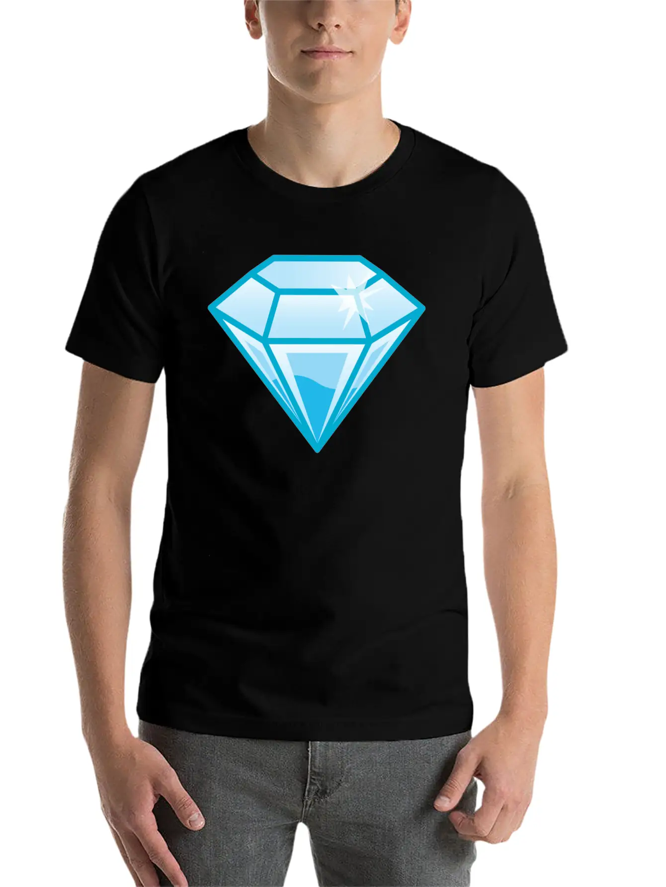 Diamond Breathable Soft Cotton T-Shirt – Timeless Casual Look