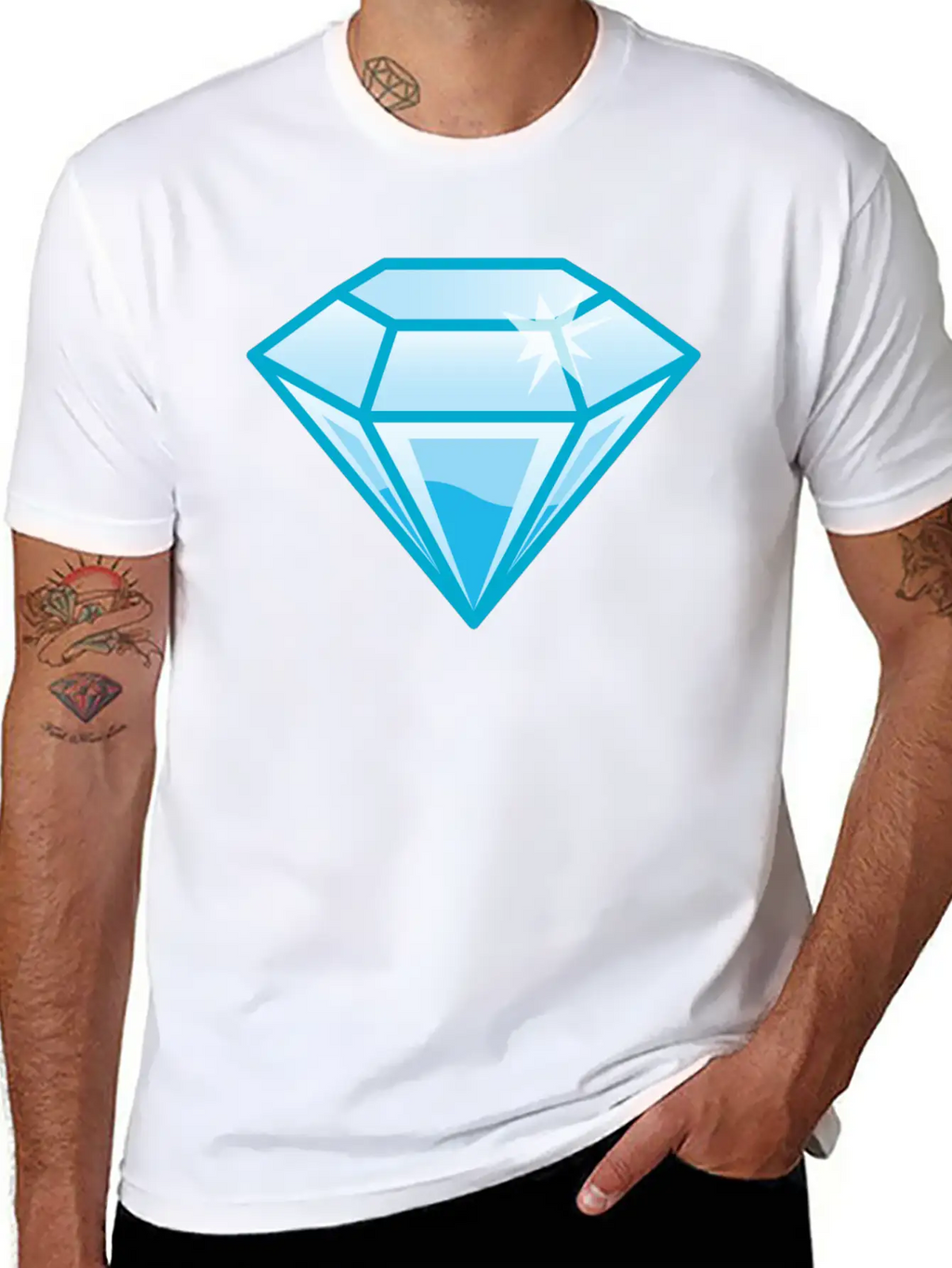 Diamond Breathable Soft Cotton T-Shirt – Timeless Casual Look