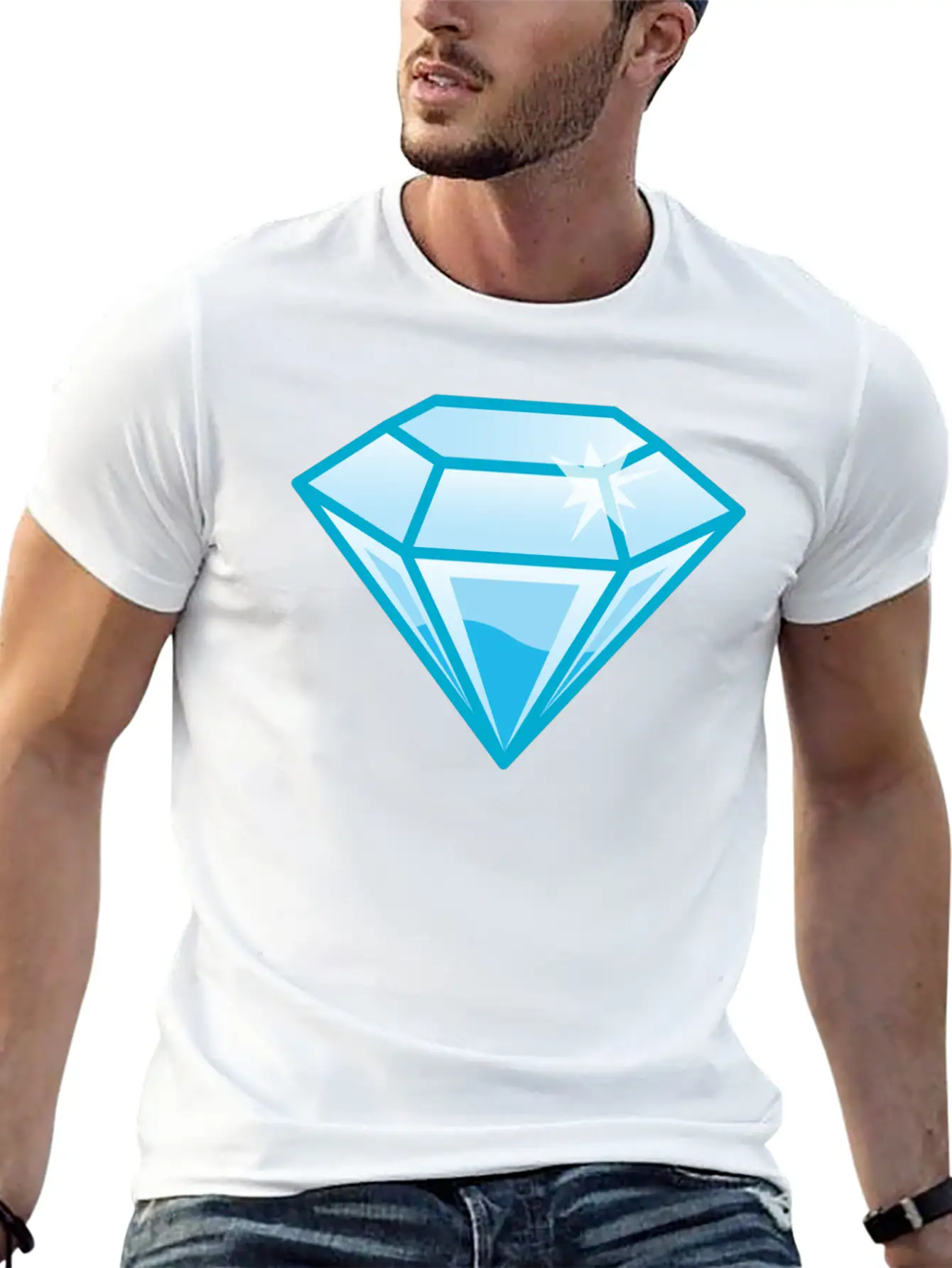 Diamond Breathable Soft Cotton T-Shirt – Timeless Casual Look