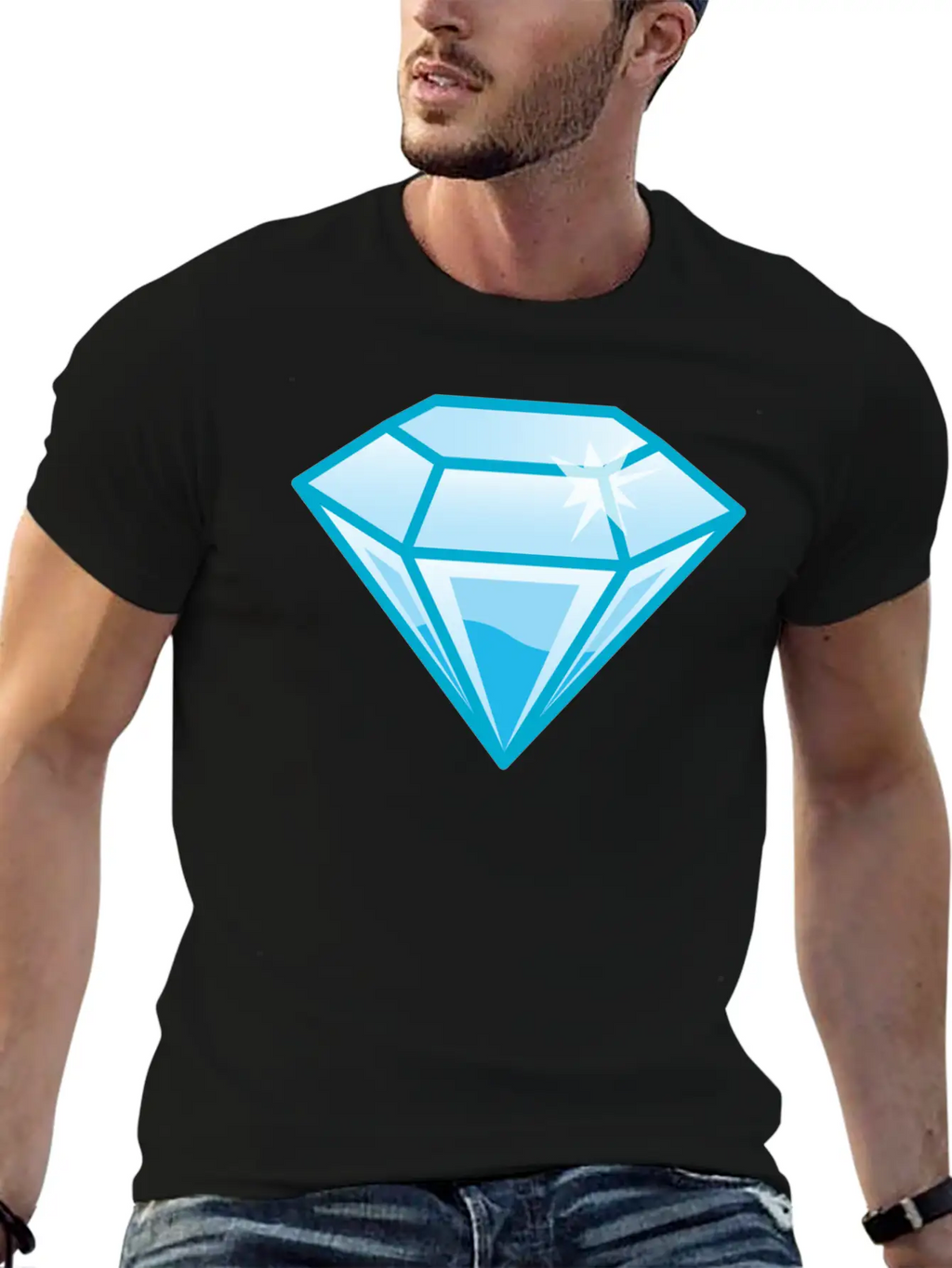 Diamond Breathable Soft Cotton T-Shirt – Timeless Casual Look
