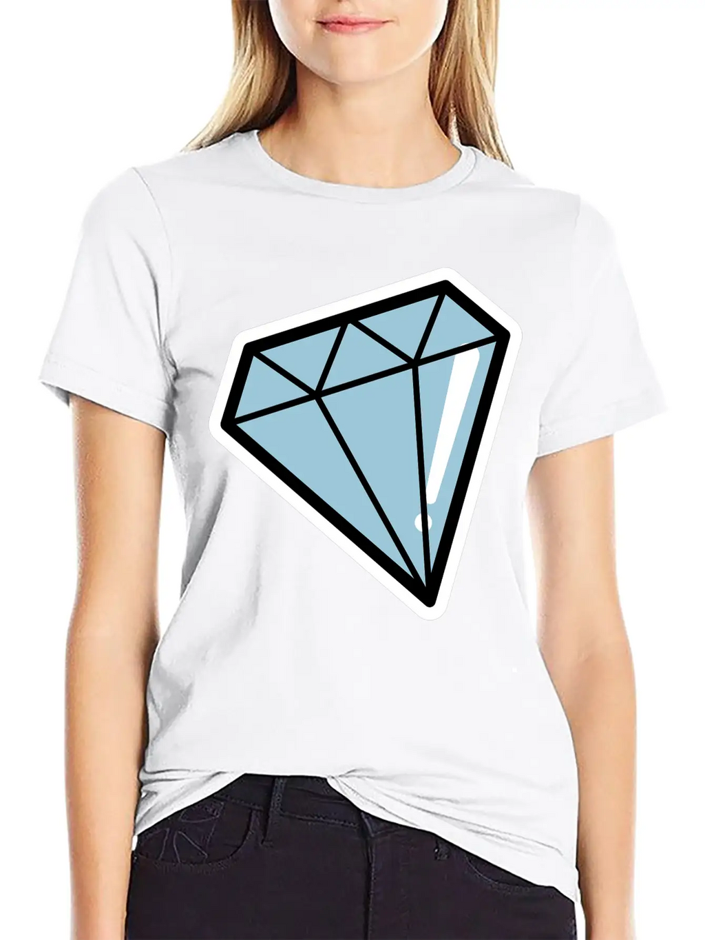 Diamond, Pop Art, Retro Diamond Essential Cotton Tee For Daily Outfits – Unisex Style