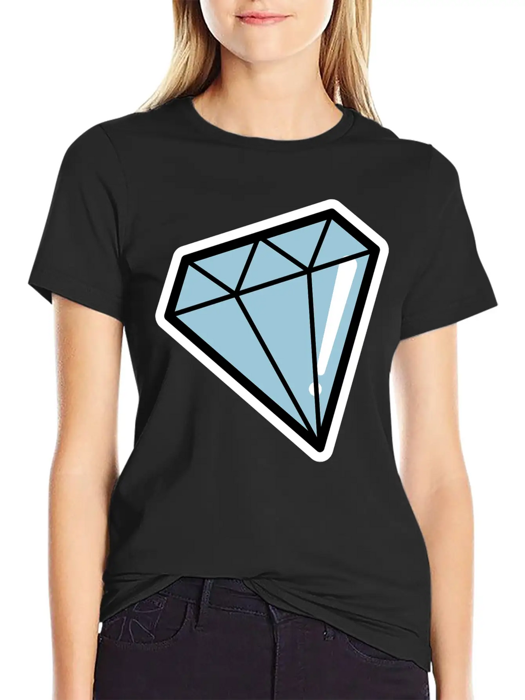 Diamond, Pop Art, Retro Diamond Essential Cotton Tee For Daily Outfits – Unisex Style
