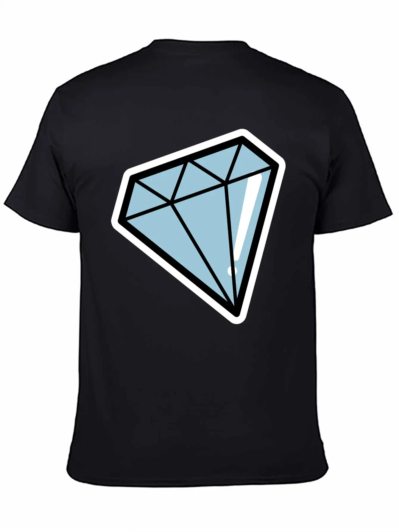 Diamond, Pop Art, Retro Diamond Essential Cotton Tee For Daily Outfits – Unisex Style