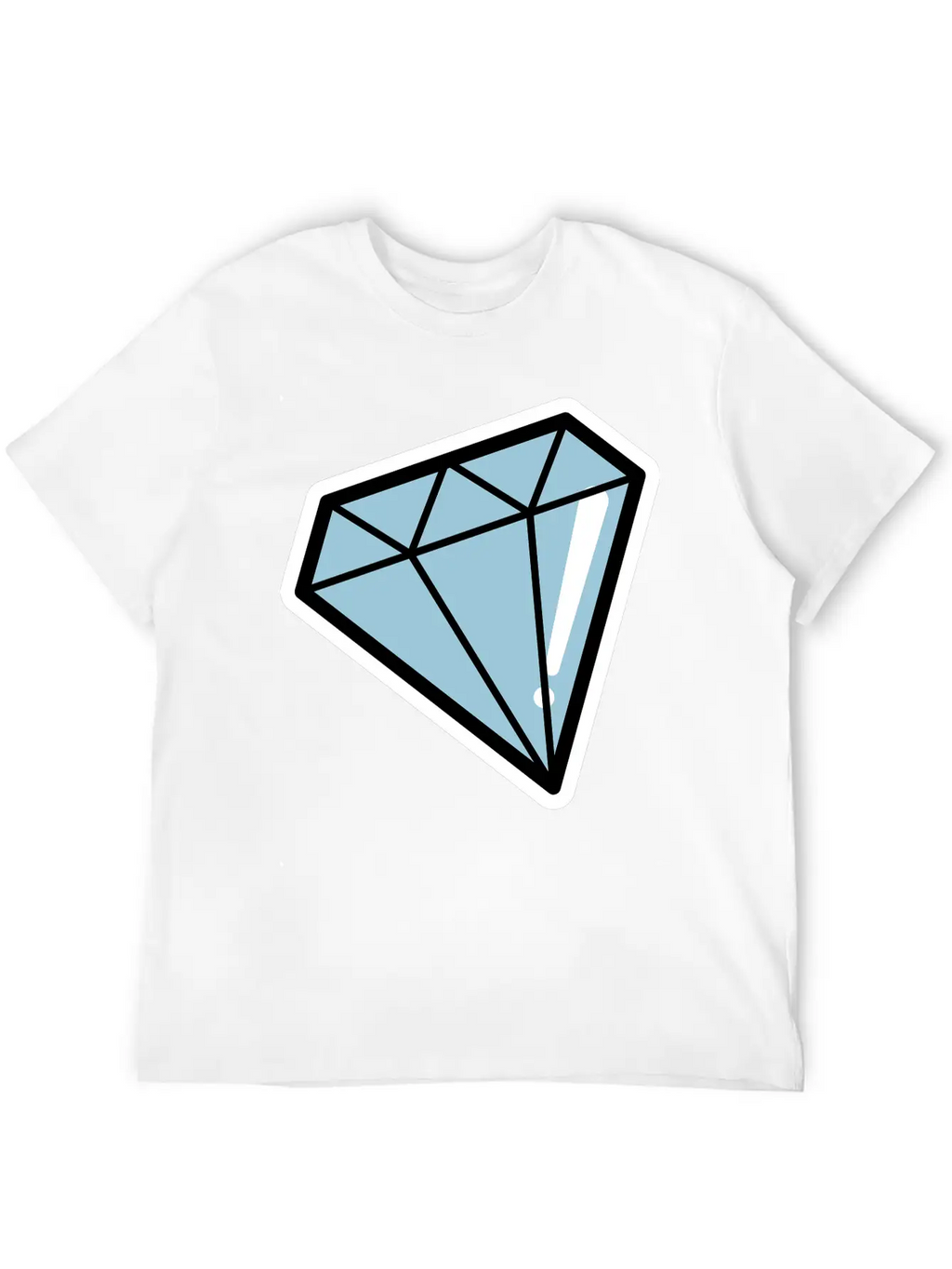 Diamond, Pop Art, Retro Diamond Essential Cotton Tee For Daily Outfits – Unisex Style