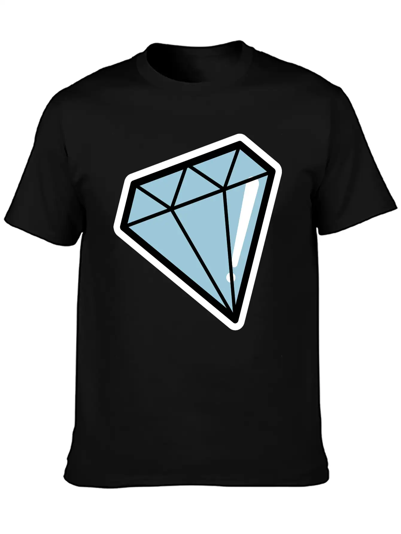 Diamond, Pop Art, Retro Diamond Essential Cotton Tee For Daily Outfits – Unisex Style