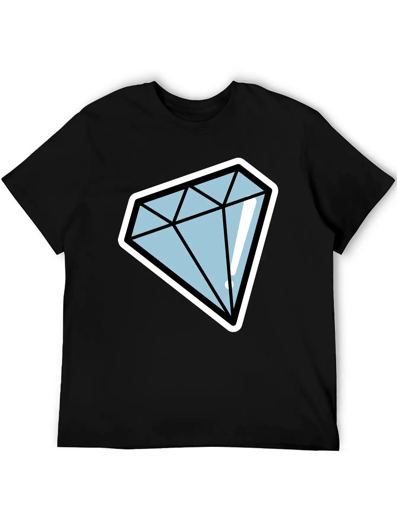 Diamond, Pop Art, Retro Diamond Essential Cotton Tee For Daily Outfits – Unisex Style