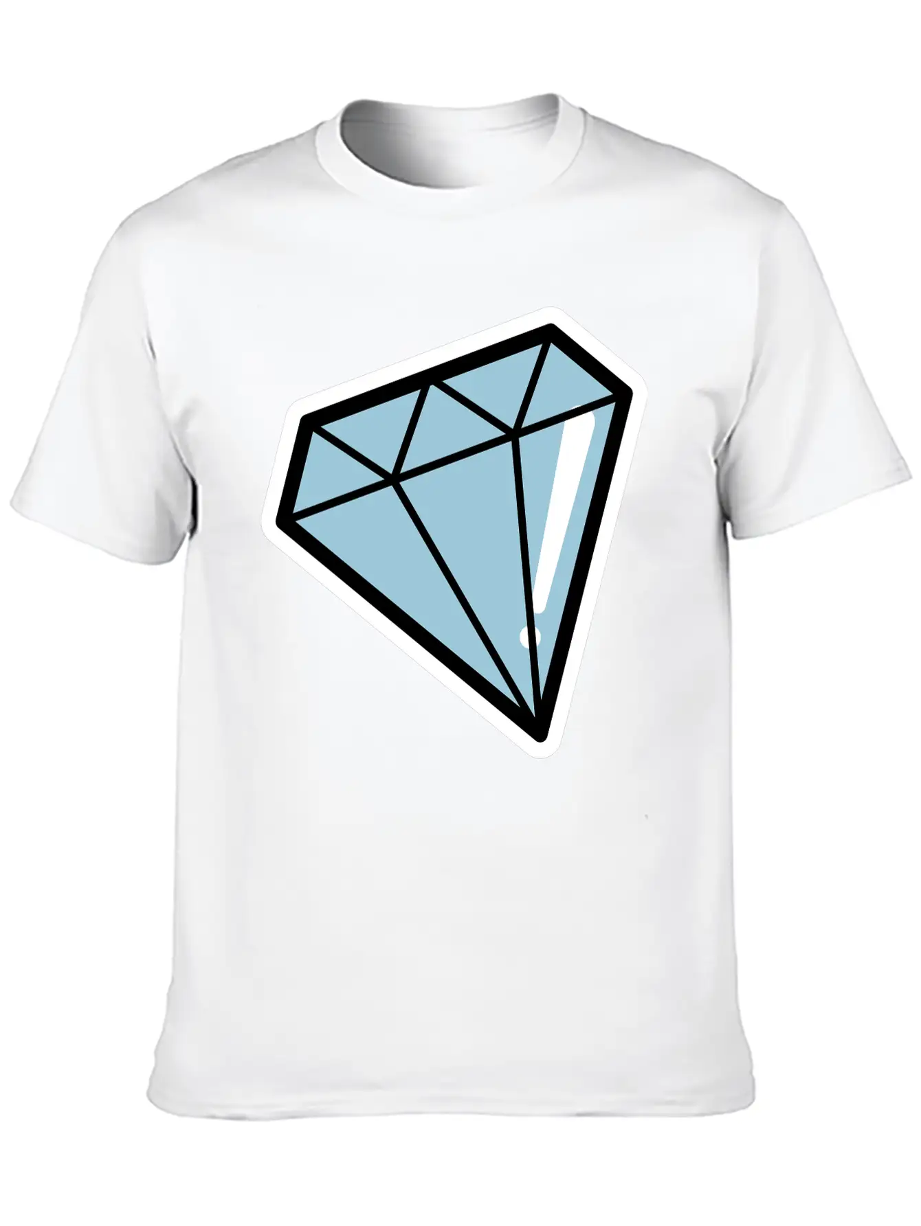 Diamond, Pop Art, Retro Diamond Essential Cotton Tee For Daily Outfits – Unisex Style
