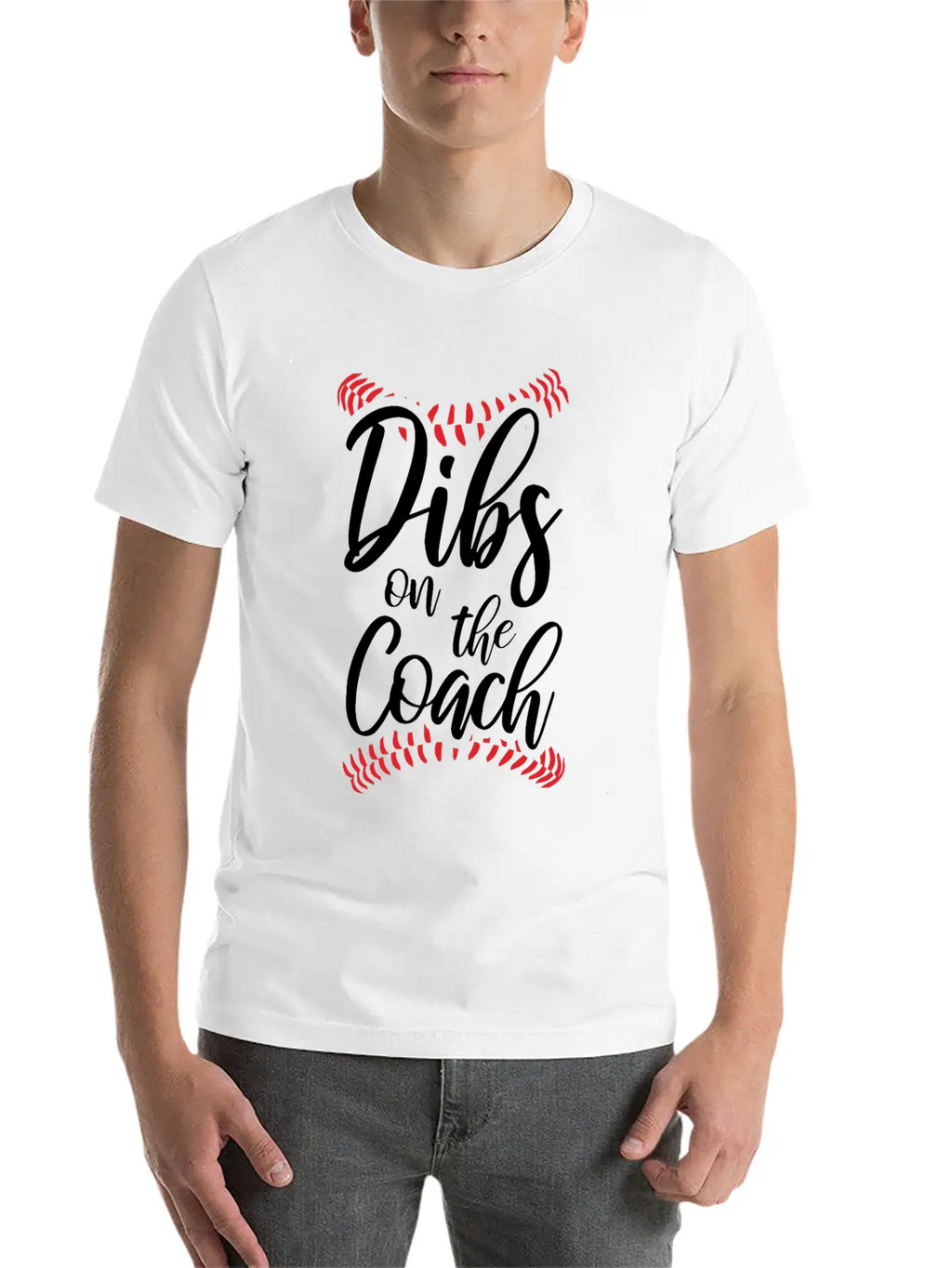 Dibs On The Coach Funny Coach Lover Apperel Basic Graphic T-Shirt – Daily Comfort In Soft Cotton