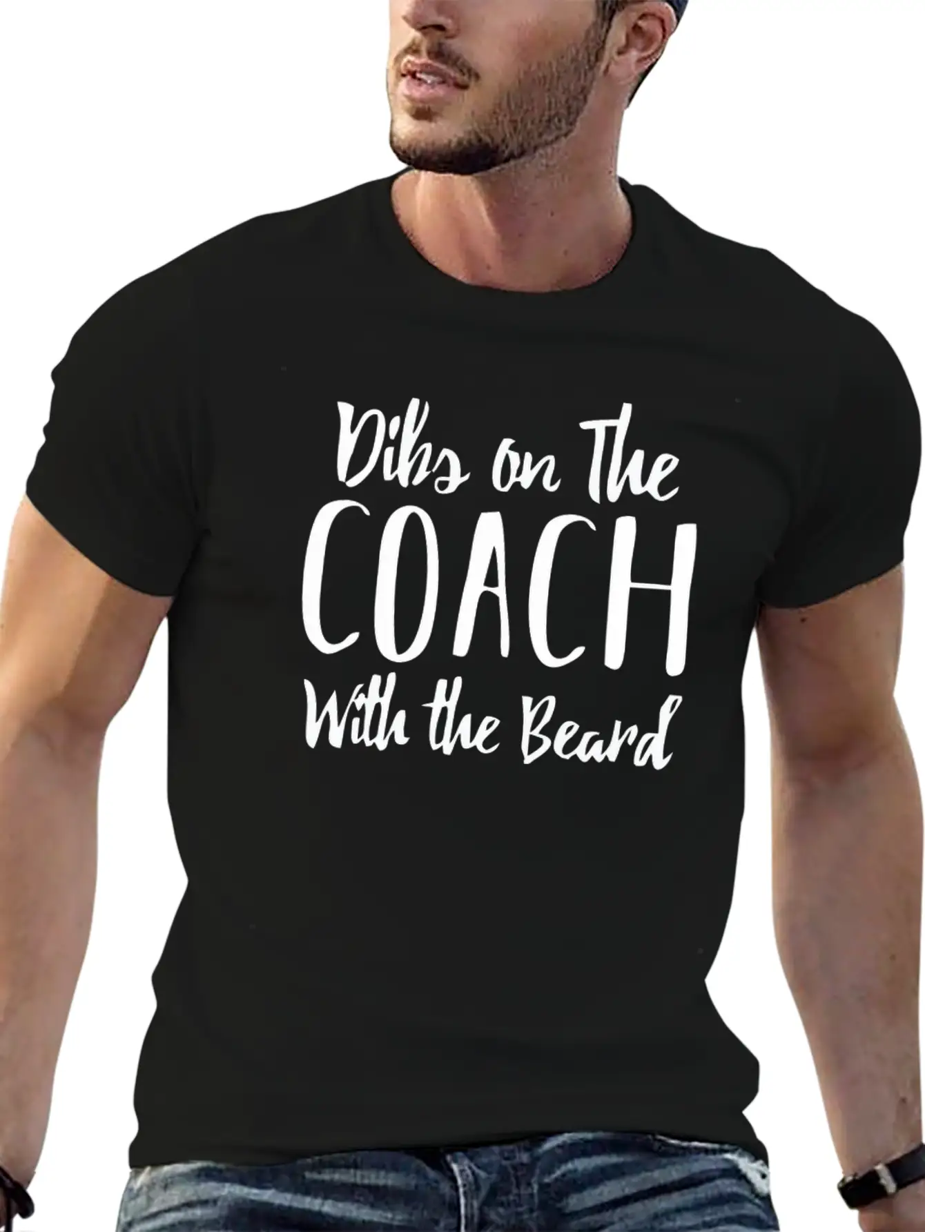 Dibs On The Coach With The Beard | Coach's Wife Breathable Graphic T-Shirt – Perfect For Casual Days
