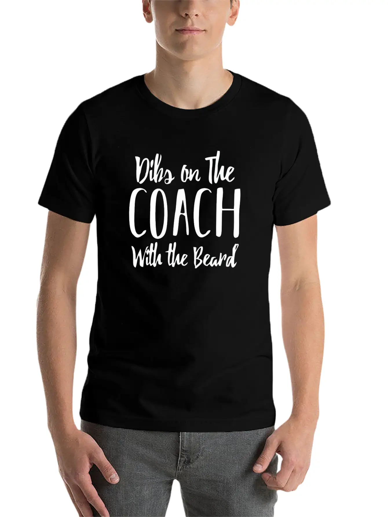 Dibs On The Coach With The Beard | Coach's Wife Breathable Graphic T-Shirt – Perfect For Casual Days