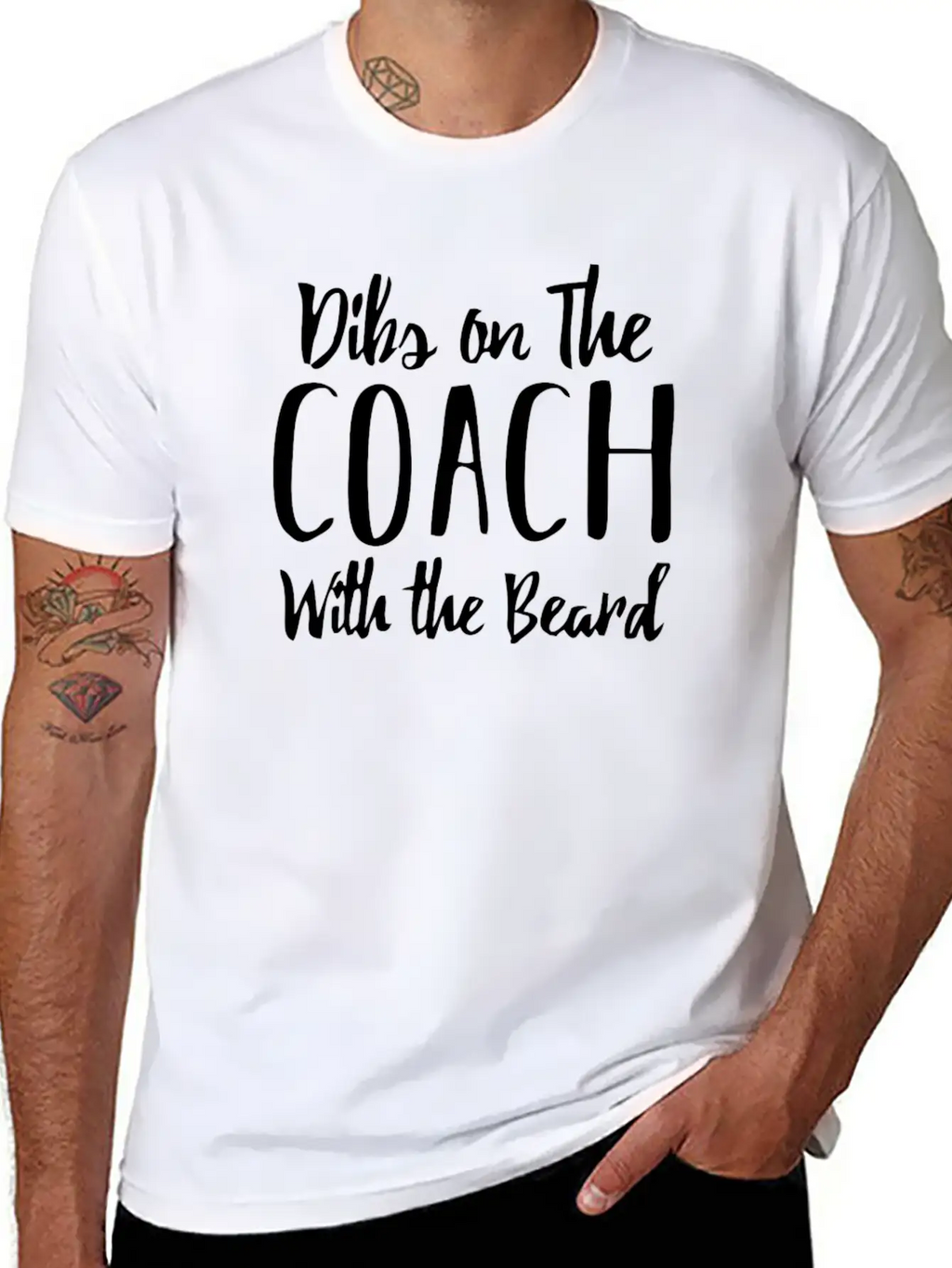 Dibs On The Coach With The Beard | Coach's Wife Breathable Graphic T-Shirt – Perfect For Casual Days