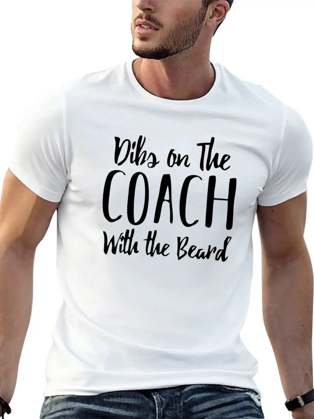 Dibs On The Coach With The Beard | Coach's Wife Breathable Graphic T-Shirt – Perfect For Casual Days