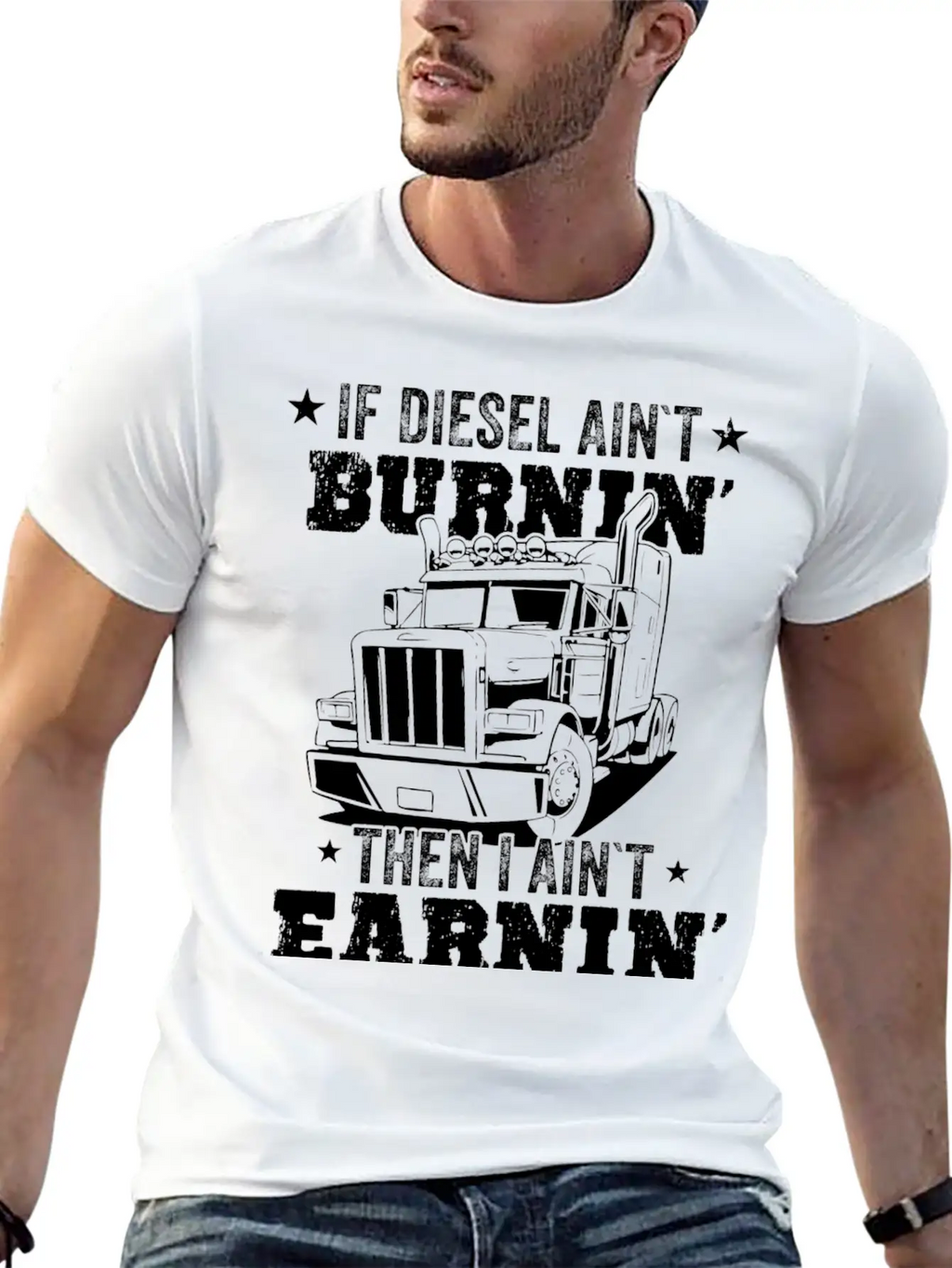 Diesel Burning Truck Driver Gift Timeless Short Sleeve Tee – Comfy And Minimalist Design