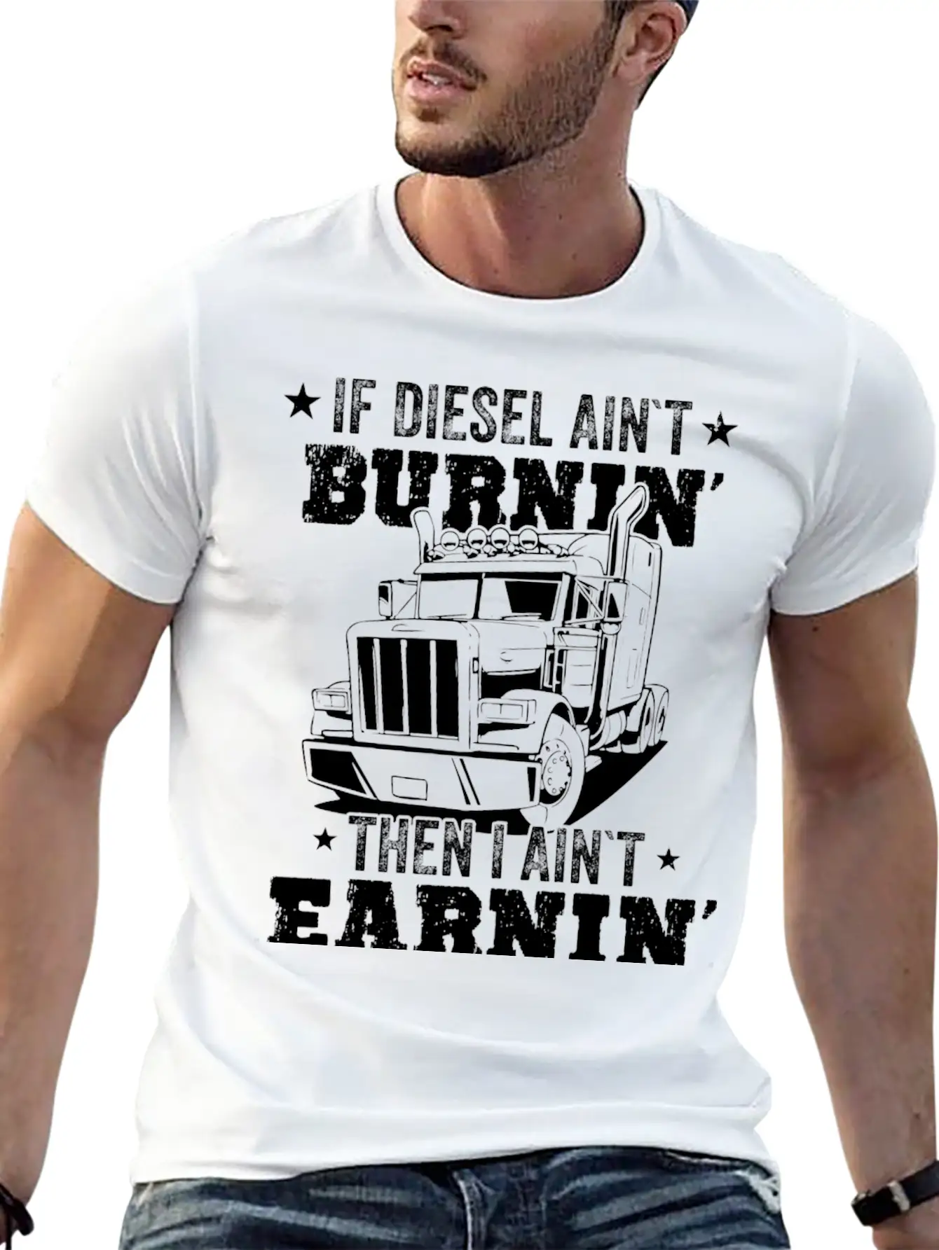 Diesel Burning Truck Driver Gift Timeless Short Sleeve Tee – Comfy And Minimalist Design