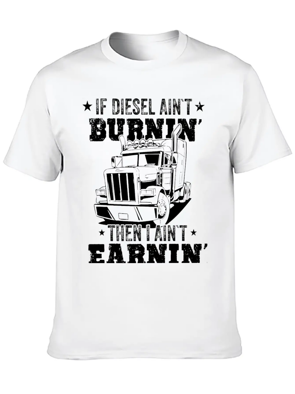 Diesel Burning Truck Driver Gift Timeless Short Sleeve Tee – Comfy And Minimalist Design