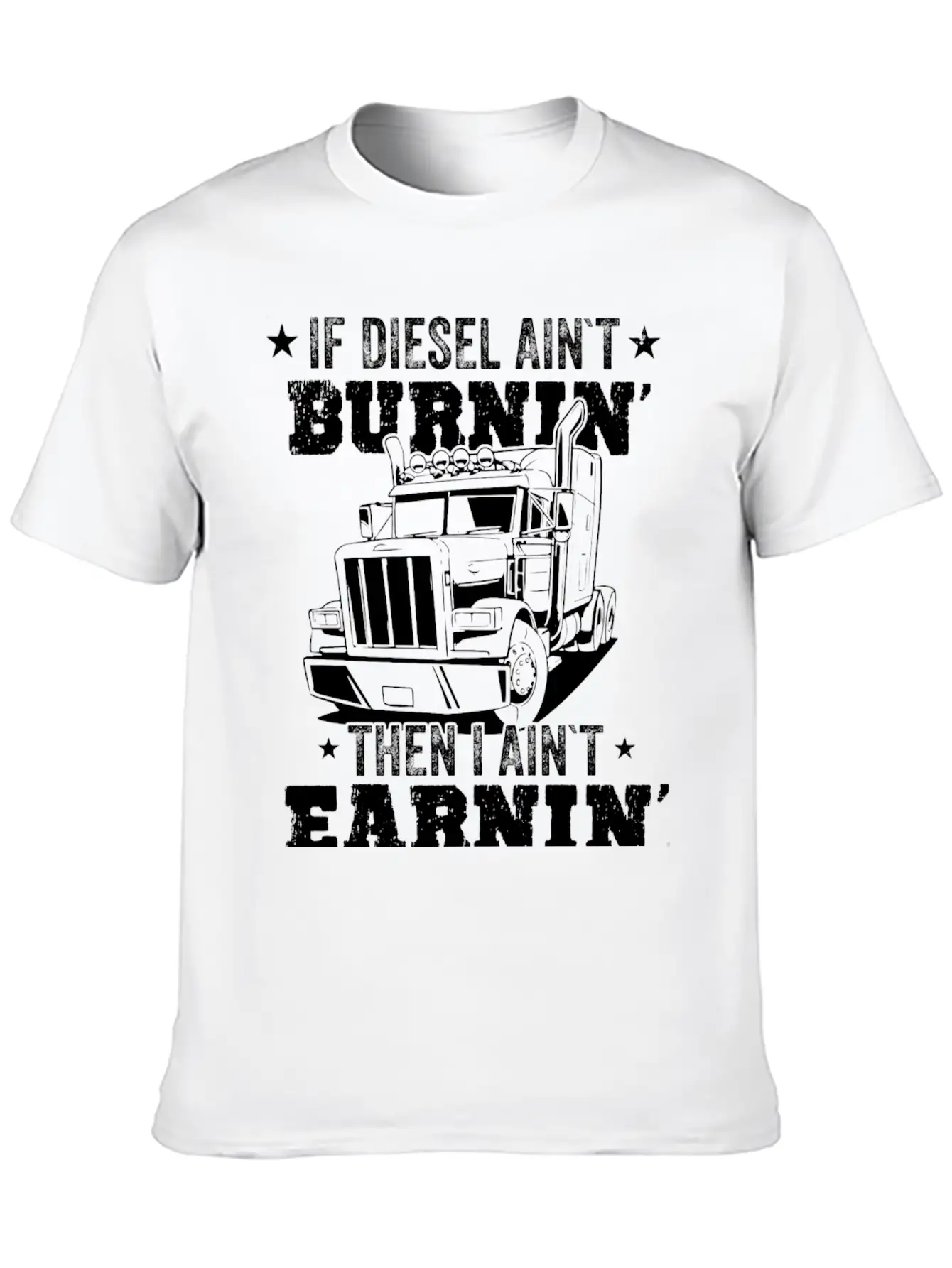 Diesel Burning Truck Driver Gift Timeless Short Sleeve Tee – Comfy And Minimalist Design