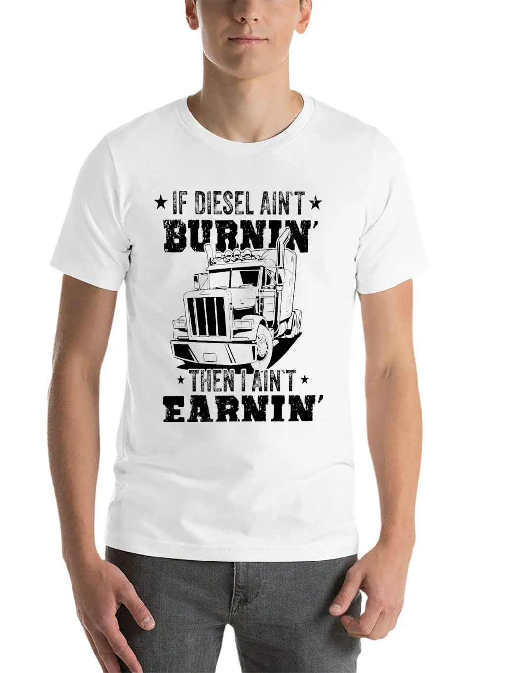 Diesel Burning Truck Driver Gift Timeless Short Sleeve Tee – Comfy And Minimalist Design