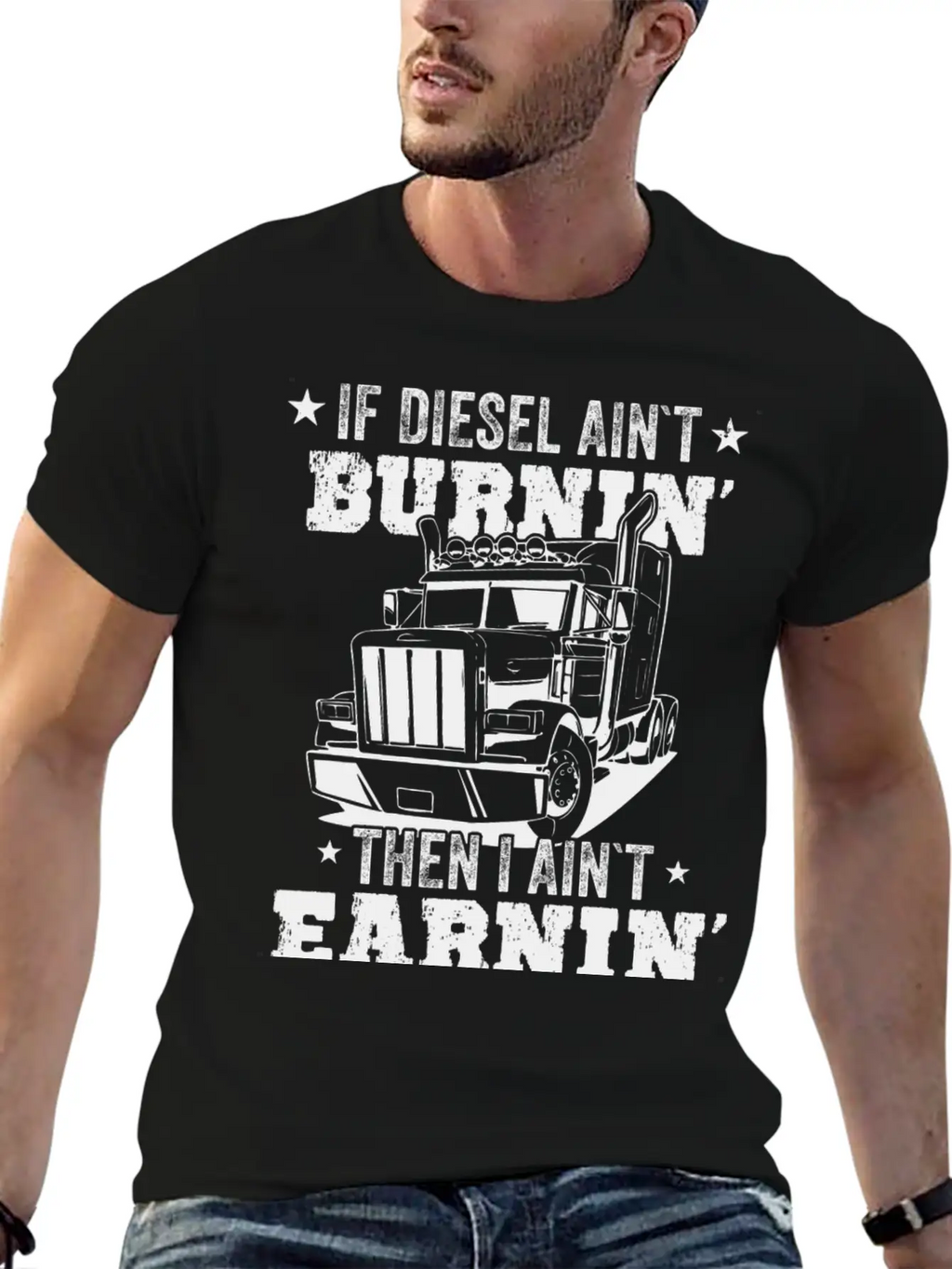 Diesel Burning Truck Driver Gift Timeless Short Sleeve Tee – Comfy And Minimalist Design