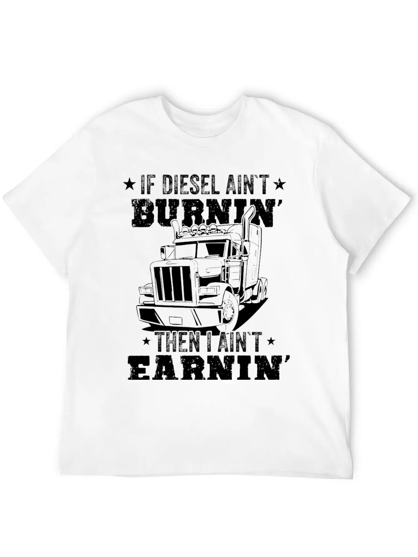 Diesel Burning Truck Driver Gift Timeless Short Sleeve Tee – Comfy And Minimalist Design
