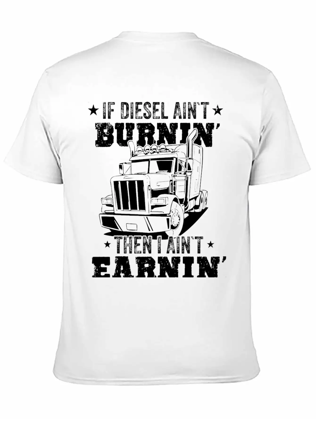 Diesel Burning Truck Driver Gift Timeless Short Sleeve Tee – Comfy And Minimalist Design