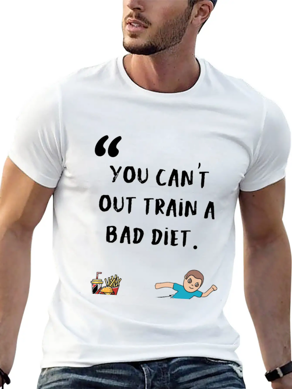 Diet Fitness Funny Gift Breathable Graphic T-Shirt – Perfect For Casual Days