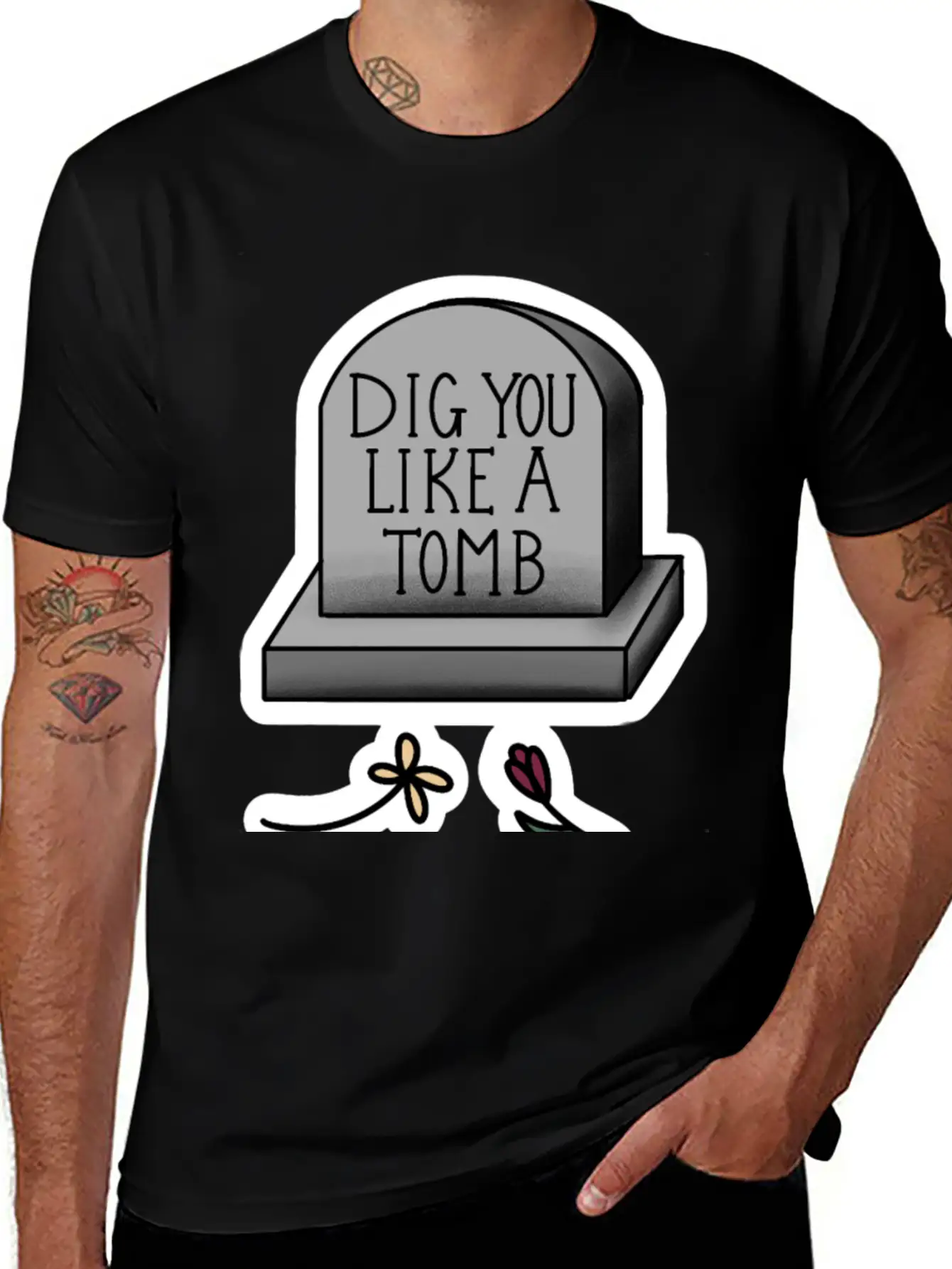 Dig You Like A Tomb Song Quote Breathable Graphic T-Shirt – Perfect For Casual Days