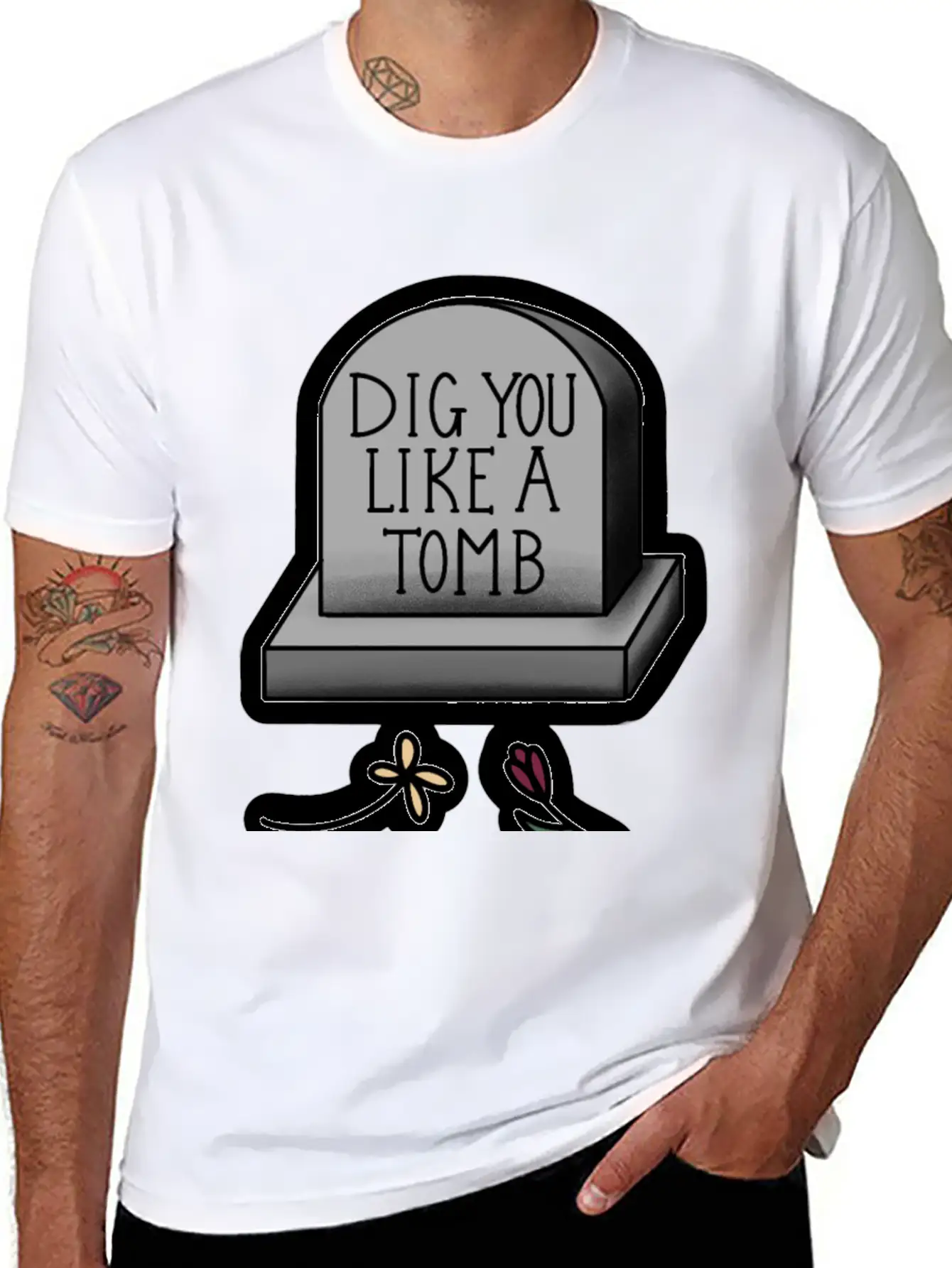 Dig You Like A Tomb Song Quote Breathable Graphic T-Shirt – Perfect For Casual Days