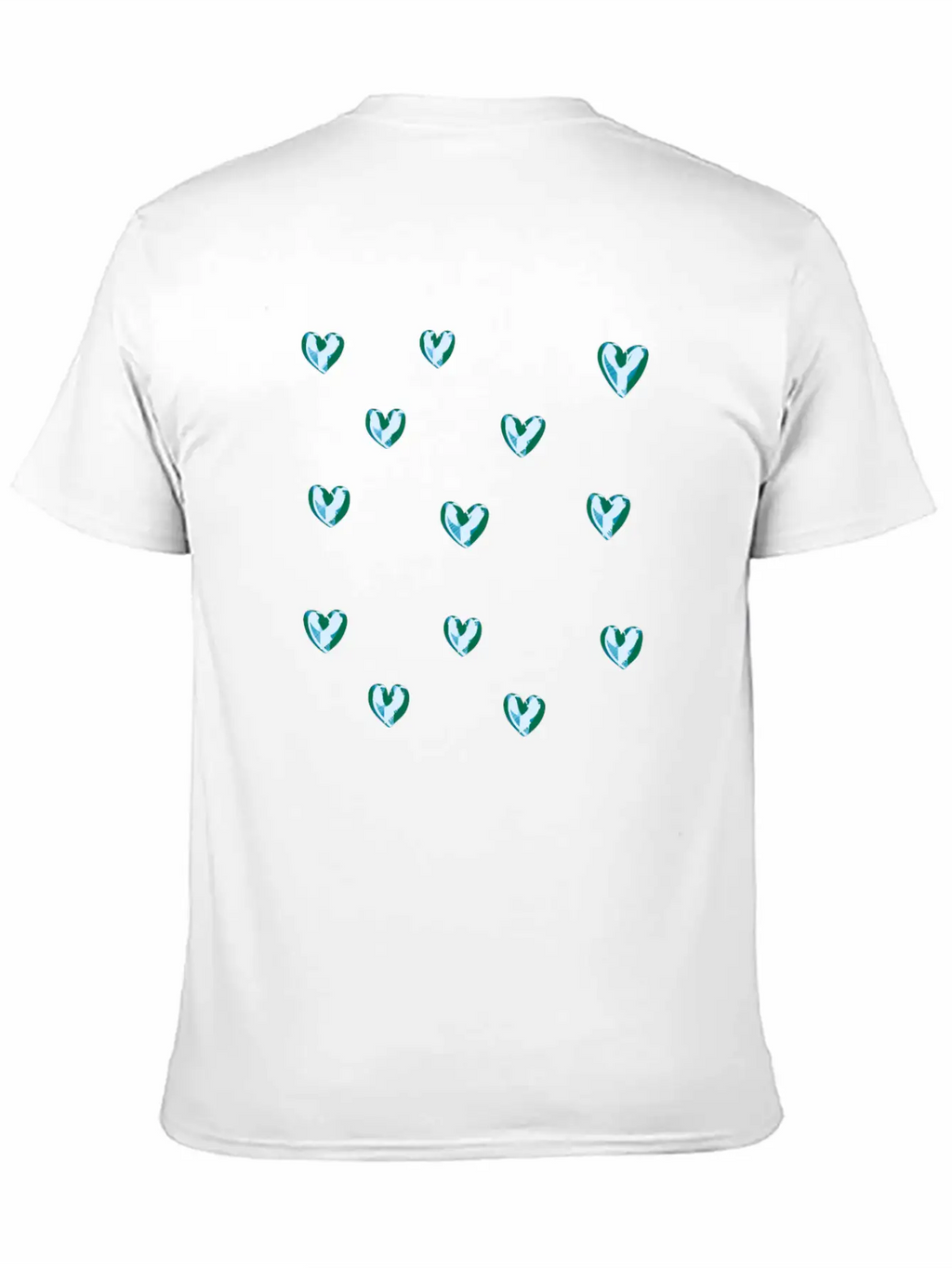 Dihearts Pattern Symbol Love Heart Silver Shamonds Classic Cotton Tee – Unisex Comfort For Any Season