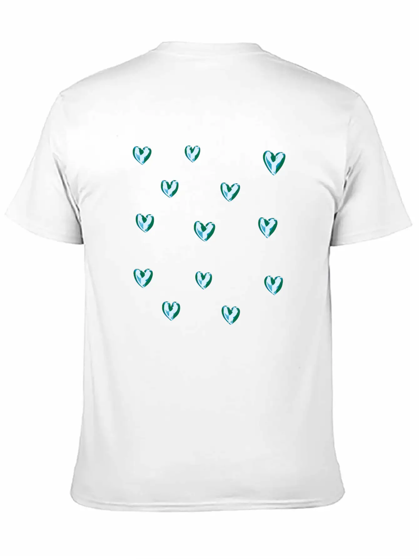 Dihearts Pattern Symbol Love Heart Silver Shamonds Classic Cotton Tee – Unisex Comfort For Any Season