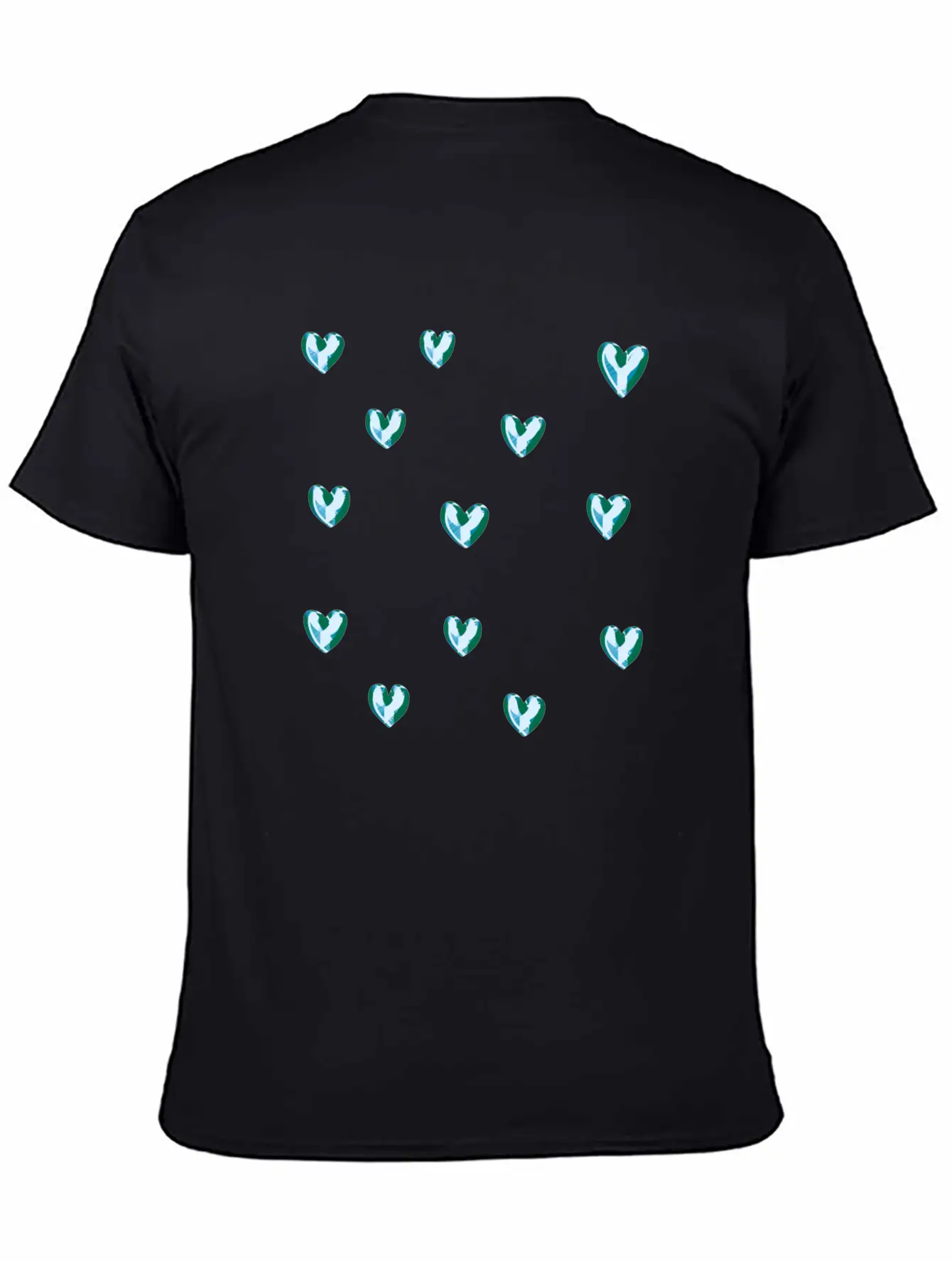 Dihearts Pattern Symbol Love Heart Silver Shamonds Classic Cotton Tee – Unisex Comfort For Any Season