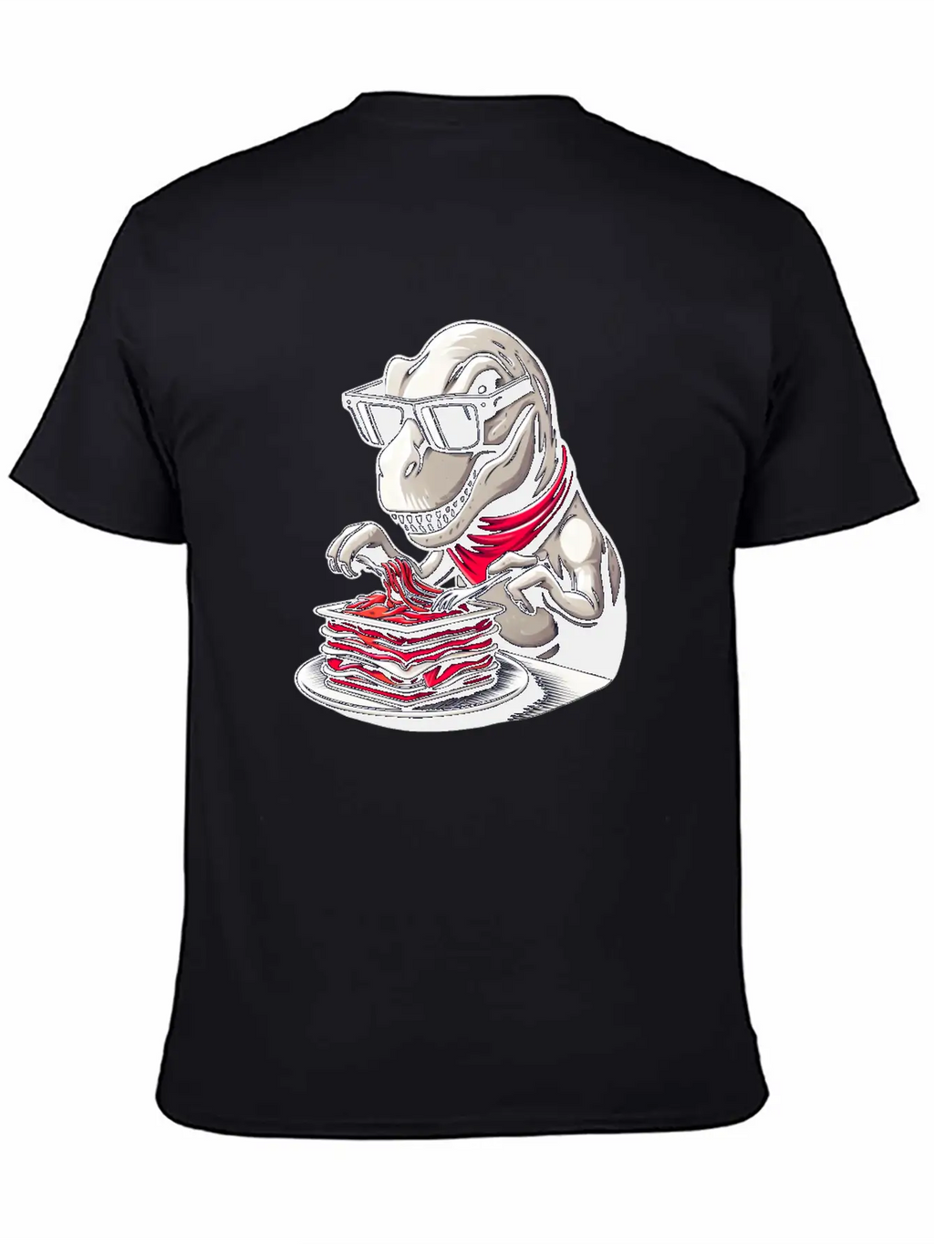 Dino T-Rex Lasagna Modern Elegant Timeless Short Sleeve Tee – Comfy And Minimalist Design