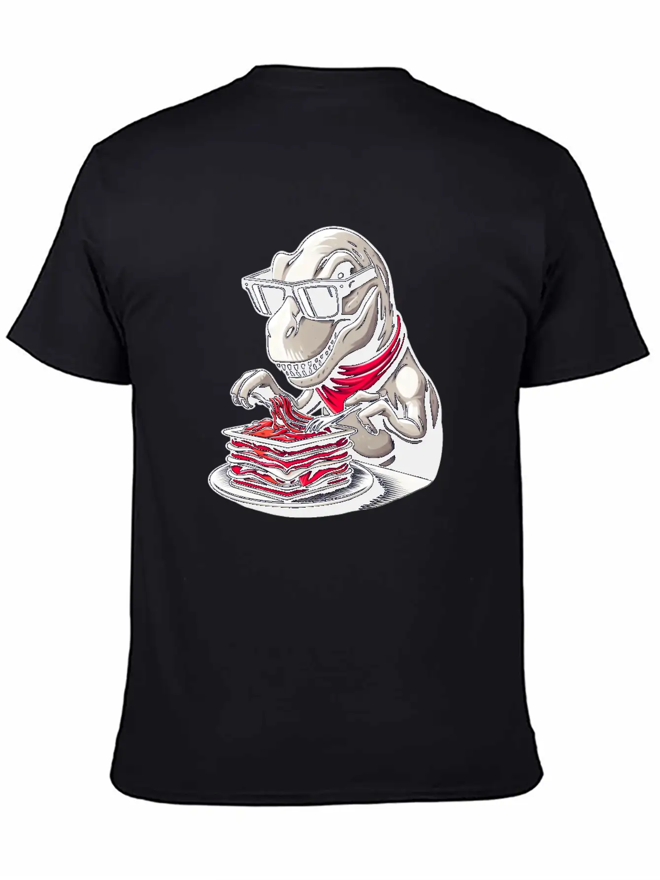 Dino T-Rex Lasagna Modern Elegant Timeless Short Sleeve Tee – Comfy And Minimalist Design