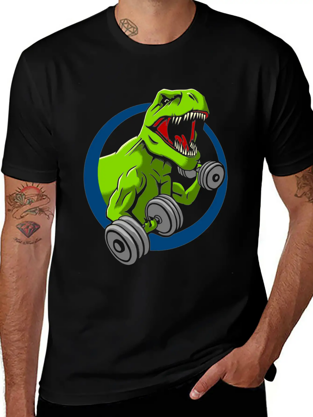 Dinosaur Gym Relaxed Everyday Tee – Lightweight And Durable Cotton