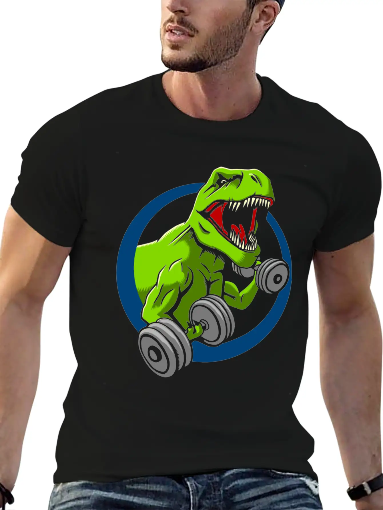 Dinosaur Gym Relaxed Everyday Tee – Lightweight And Durable Cotton