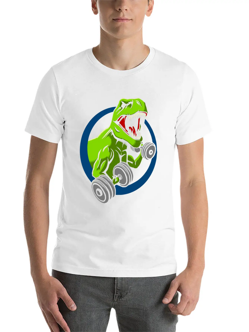 Dinosaur Gym Relaxed Everyday Tee – Lightweight And Durable Cotton