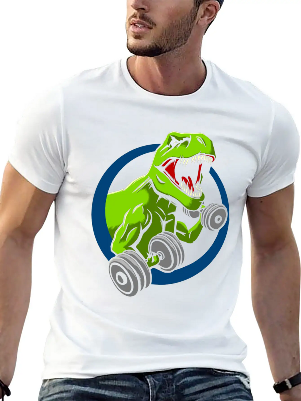 Dinosaur Gym Relaxed Everyday Tee – Lightweight And Durable Cotton